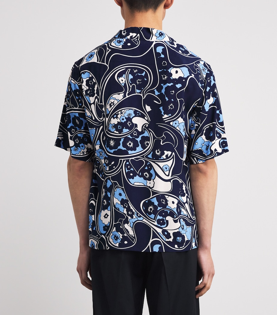 Short-Sleeve Floral Shirt NAVY BLUE Image 4