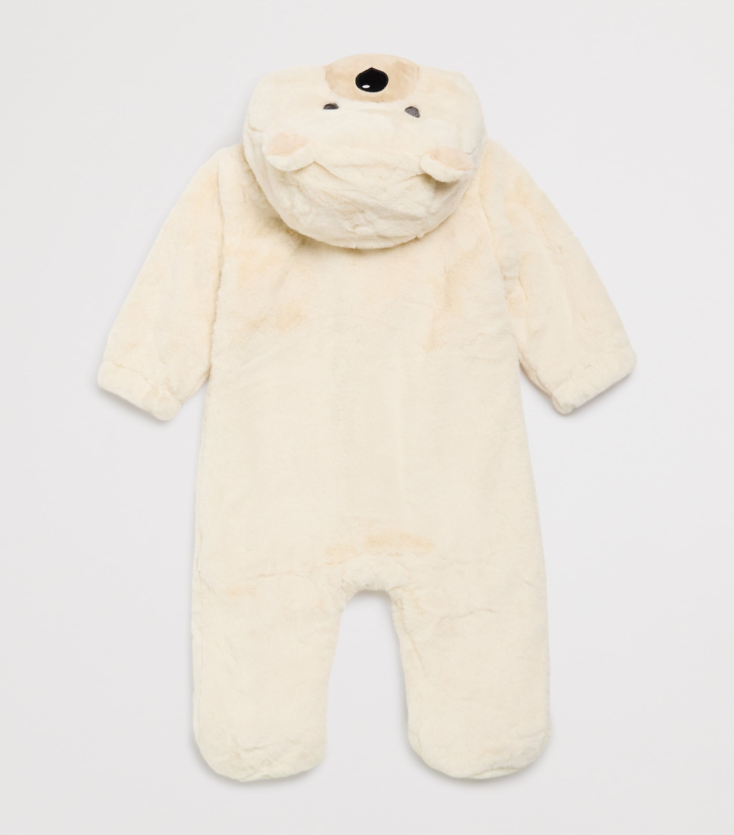 Faux Fur Polar Bear All-in-One (0-24 Months) ECRU Image 2