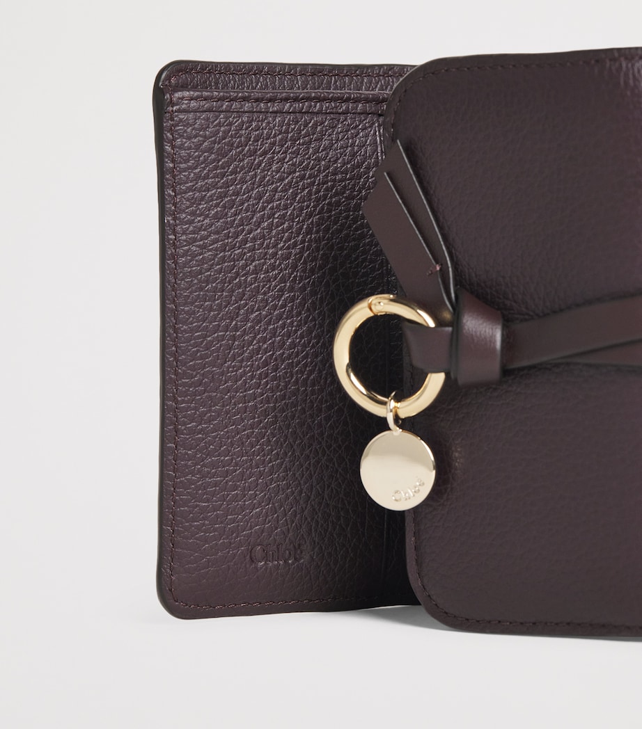 Chloé Small Leather Alphabet Trifold Wallet Perfect Plum Image 5