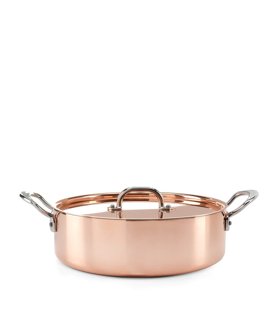 Copper Clad Saucepan with Lid (26cm) COPPER Image 1