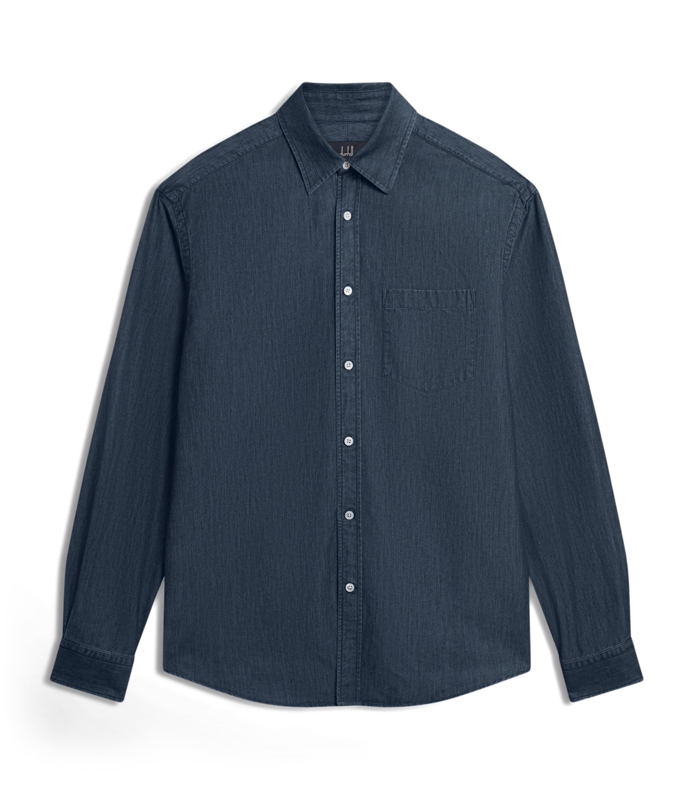Cotton-Cashmere Chambray Shirt 401INDIGO Image 1