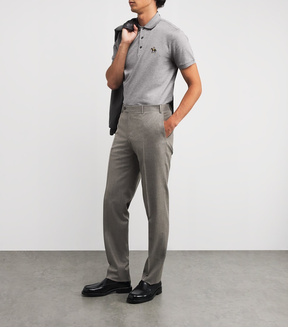 Cotton Logo Polo Shirt CLASSIC LIGHT GREY Image 2