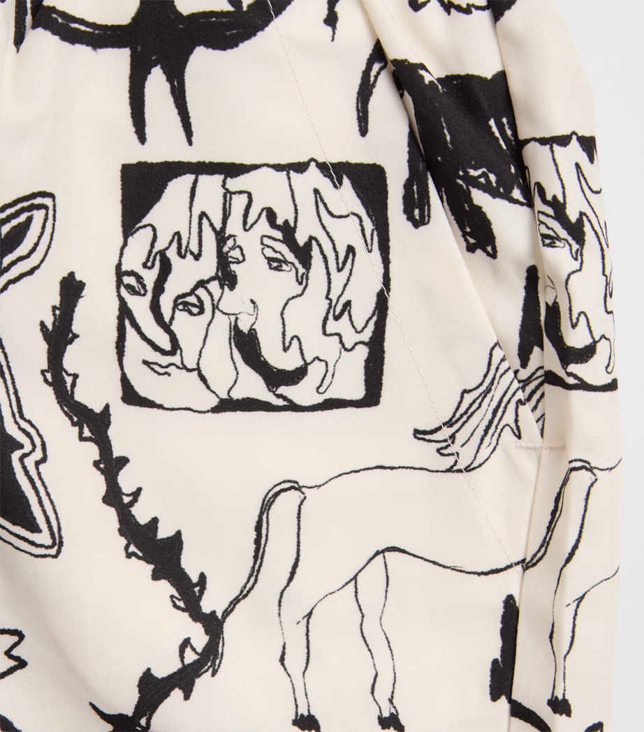 Gensou Print Swim Shorts (4-12 Years) 02 ECRU Image 3