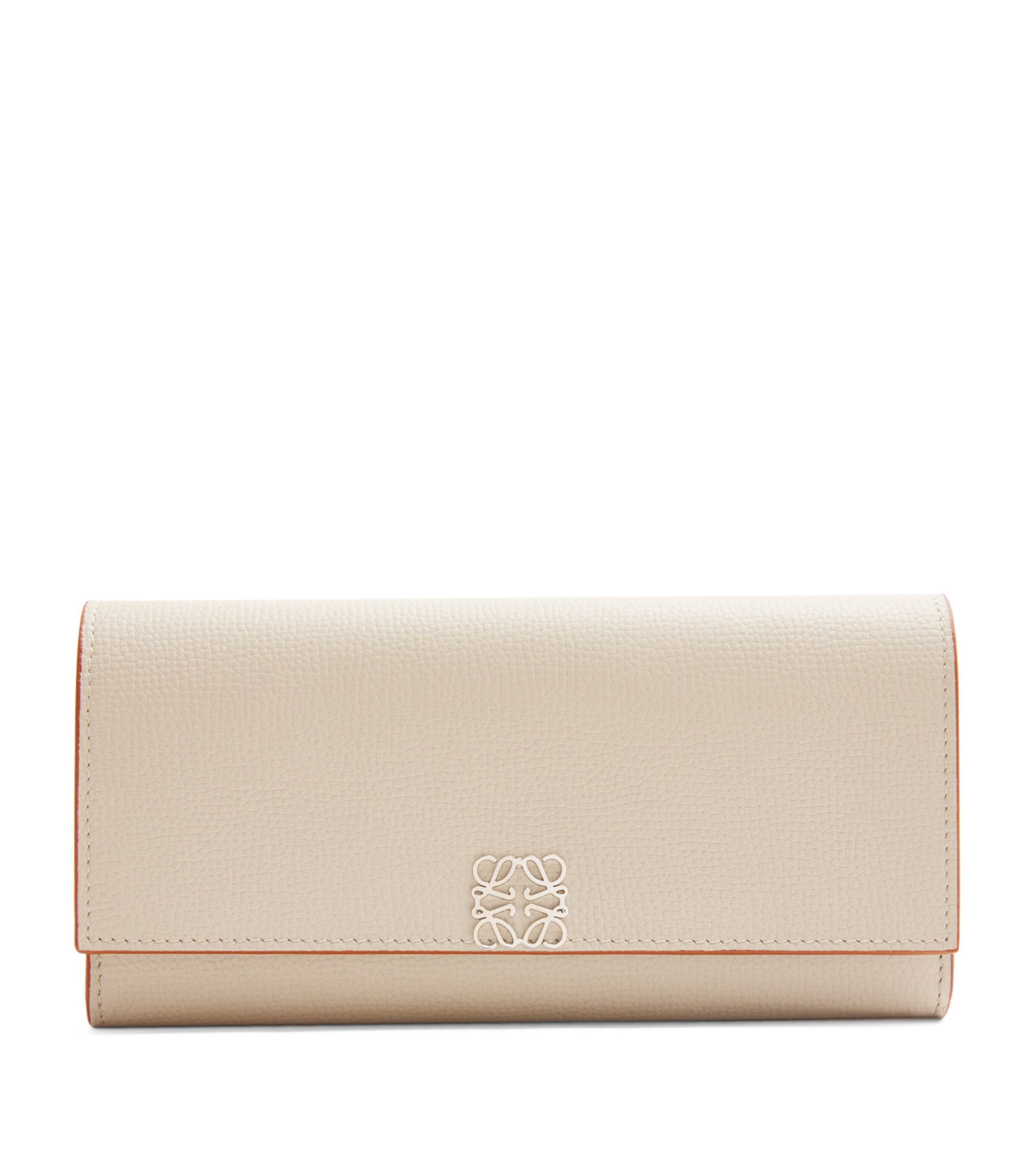 LOEWE Calfskin Anagram Continental Wallet Light Ghost Image 1