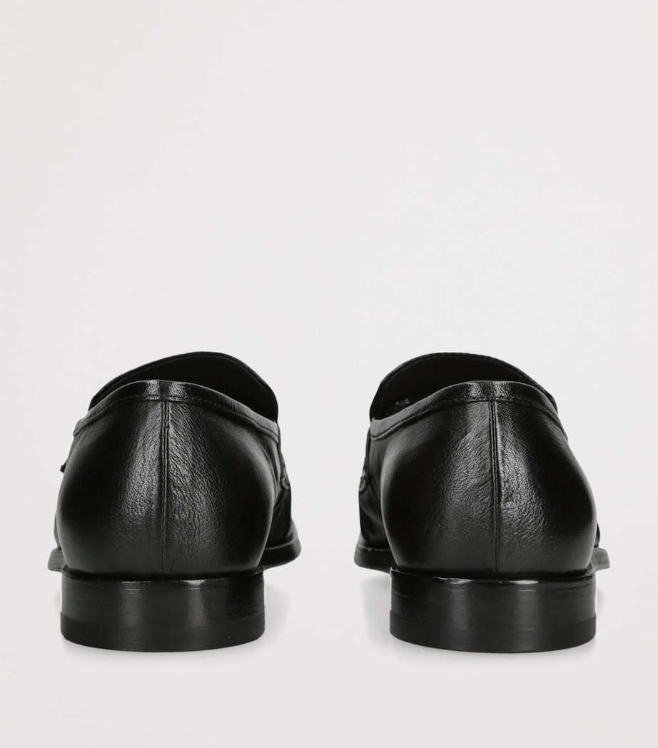 Officine Creative Leather Solitude Penny Loafers Black Image 4