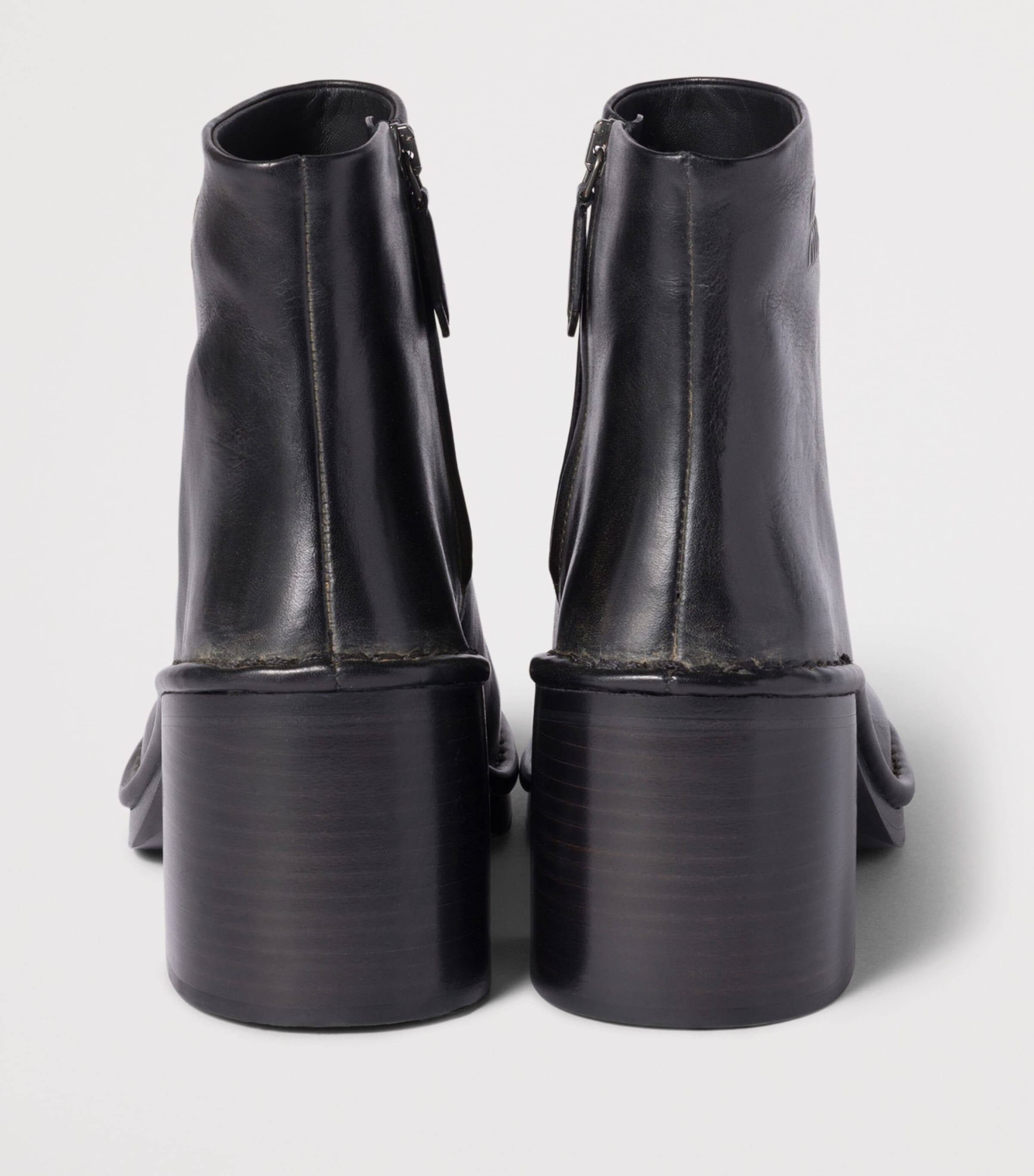 Leather Heeled Ankle Boots 70 F0002 Image 3