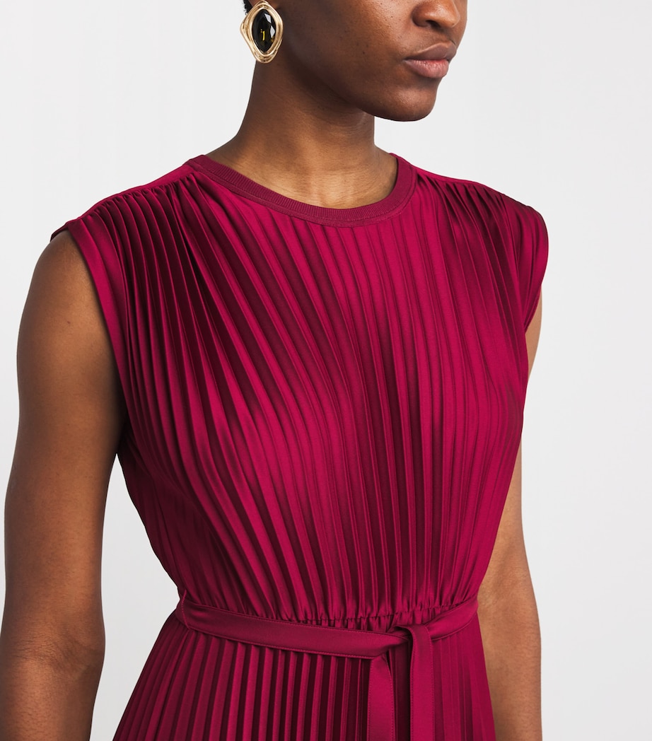 Volta Knit Weave Plissé Midi Dress RUBY Image 4