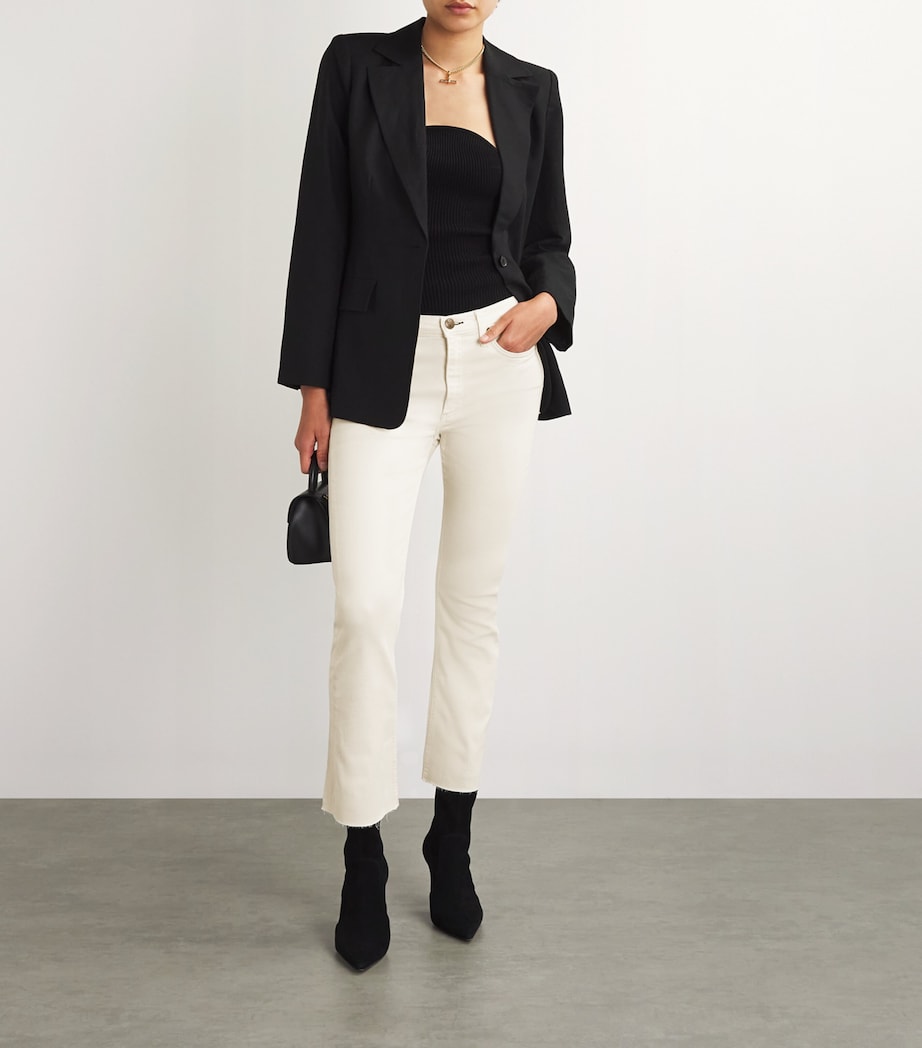 Peyton Mid-Rise Bootcut Jeans ECRU Image 2