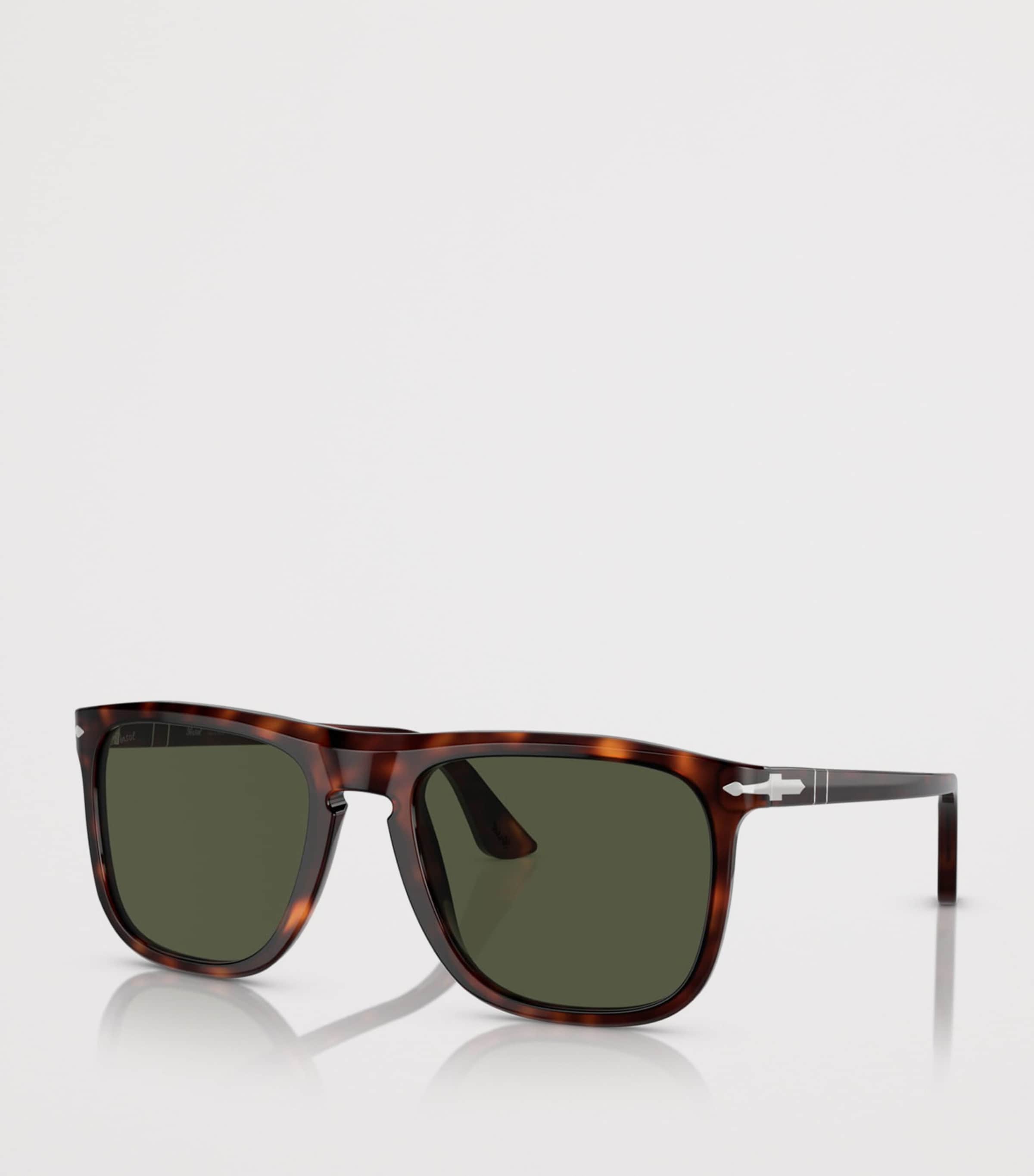 Persol Square Pilot Sunglasses Brown Image 2