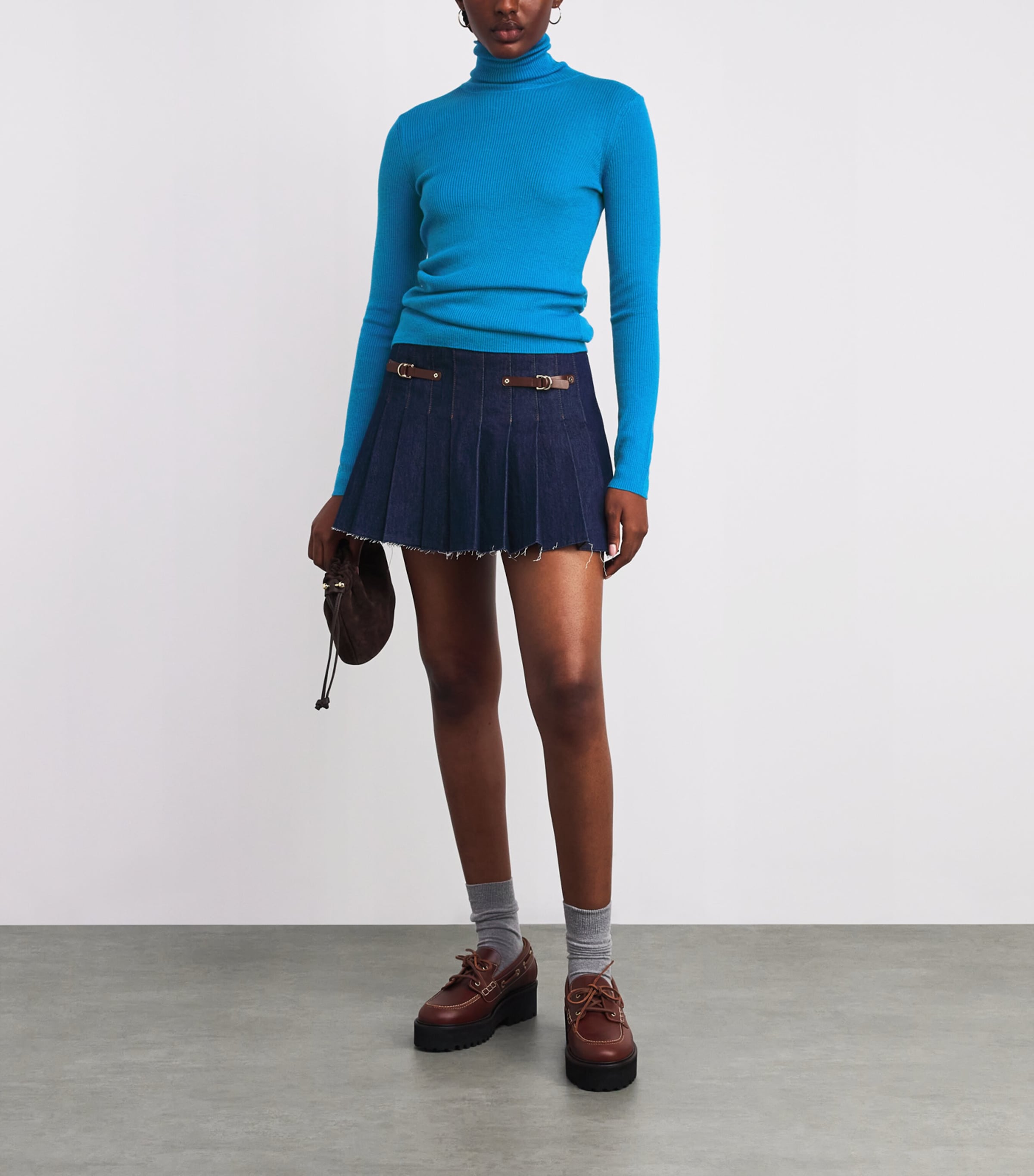 Wool-Silk Rollneck Sweater TURQUOISE Image 2