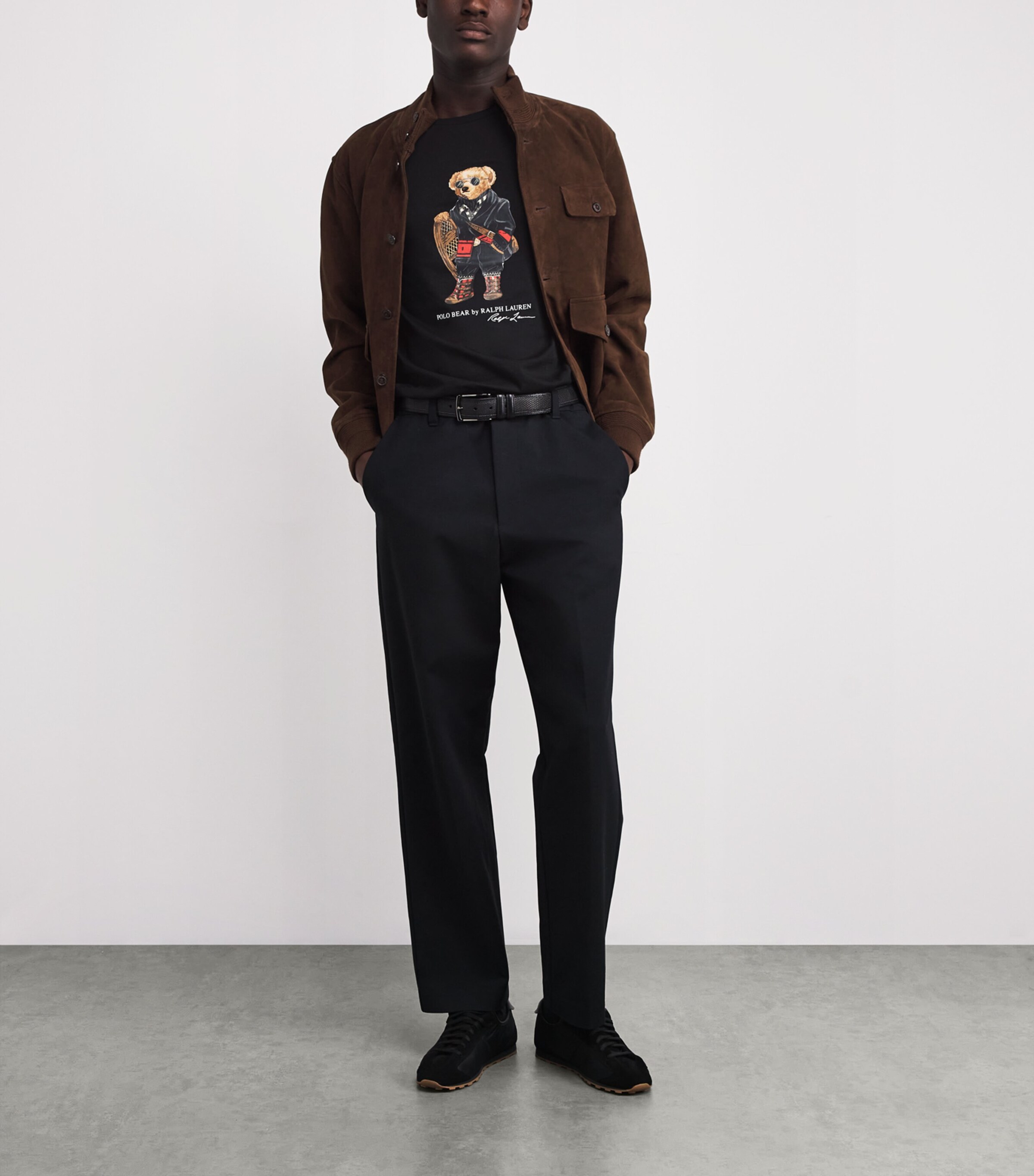 Cotton Holiday Bear T-Shirt BLACK Image 2