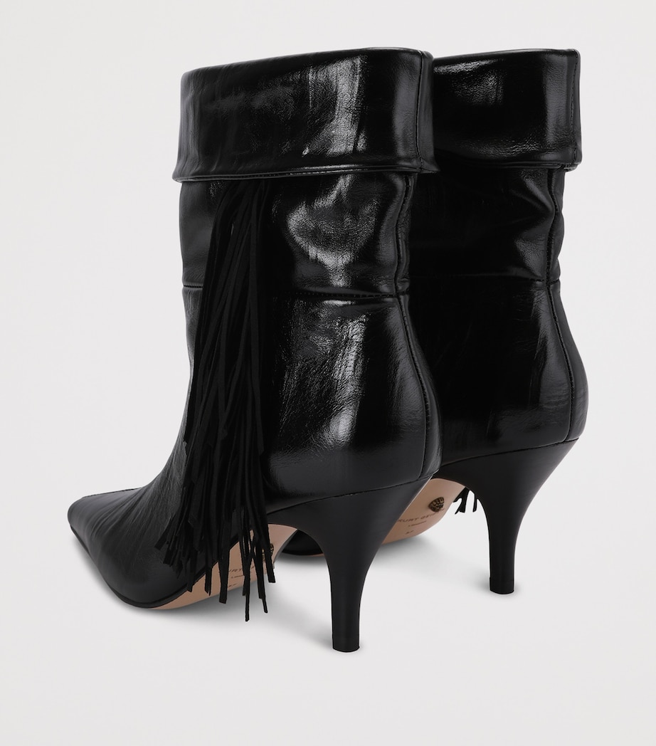 Kurt Geiger London Leather Piccadilly Slouch Boots Black Image 3