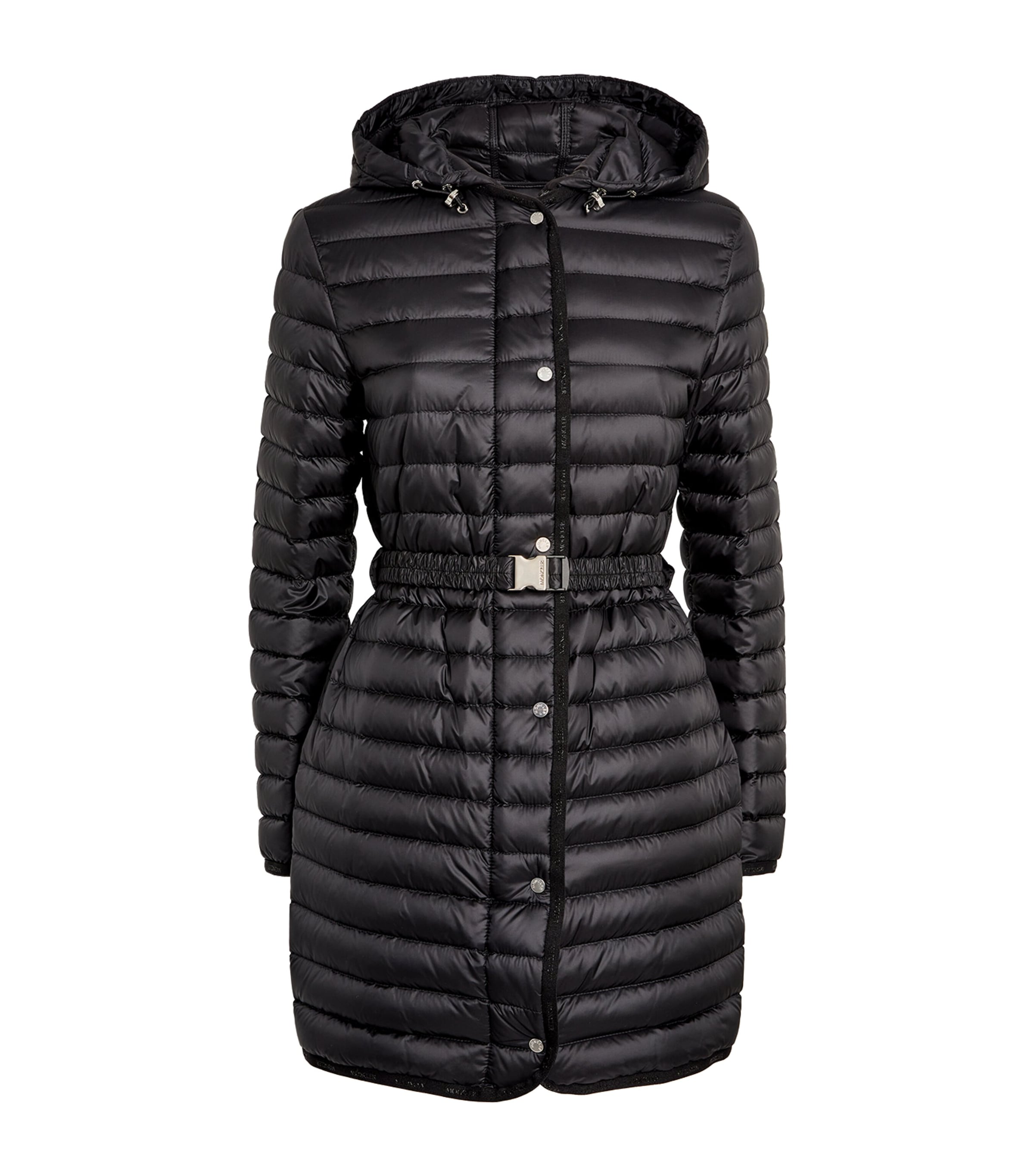 Moncler Quilted Longline Oredonne Parka In Black