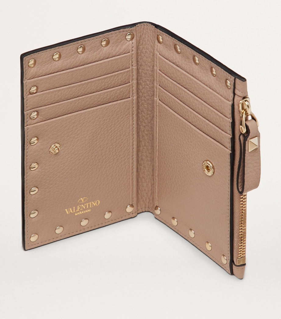 Valentino Garavani Leather Rockstud Coin and Card Holder Image 4