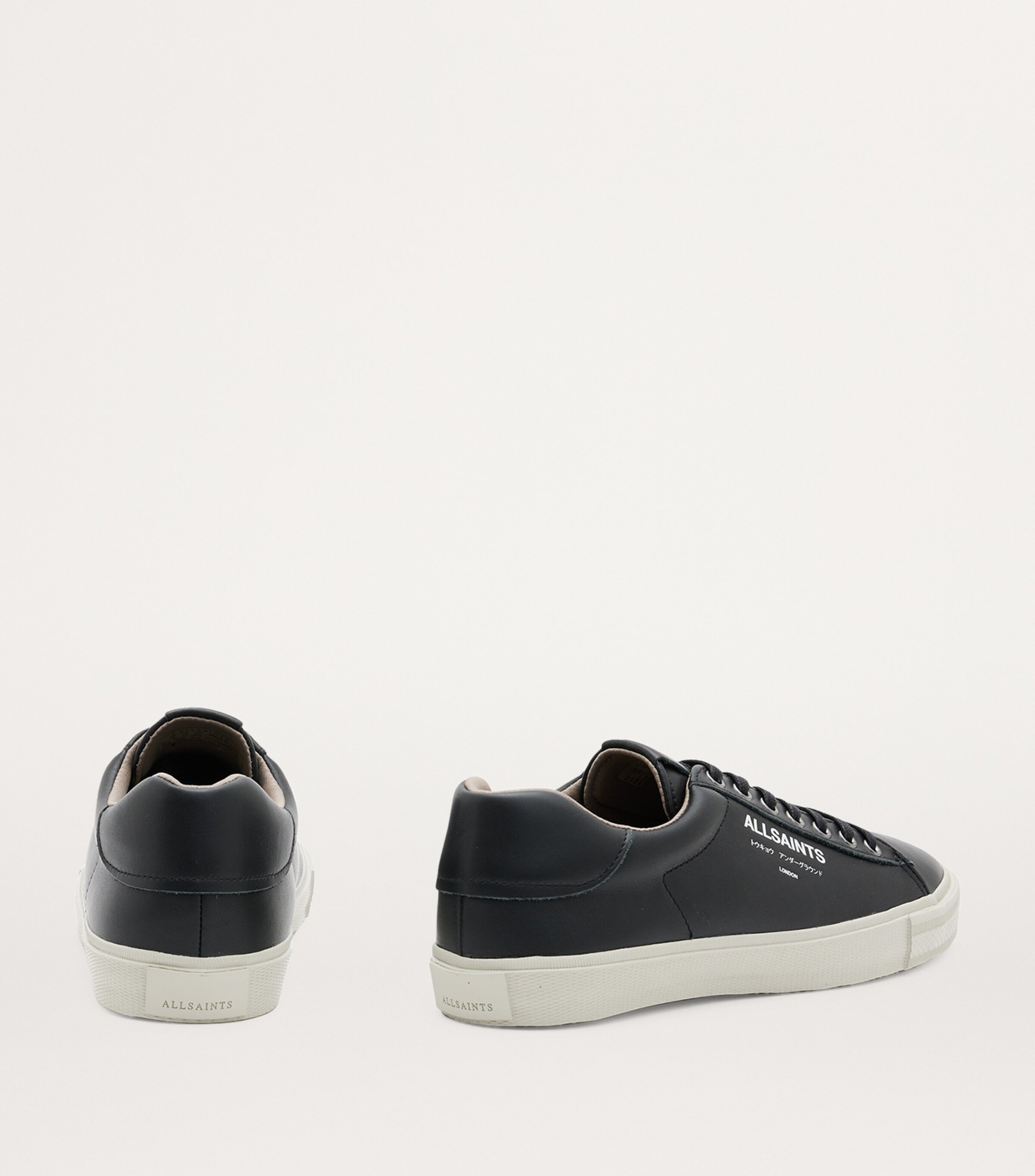 Leather Underground Low-Top Sneakers BLACK Image 3