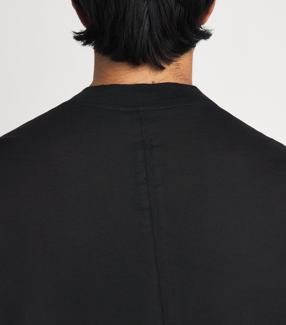 Rick Owens Mens Cotton Tommy T-Shirt Black Image 3