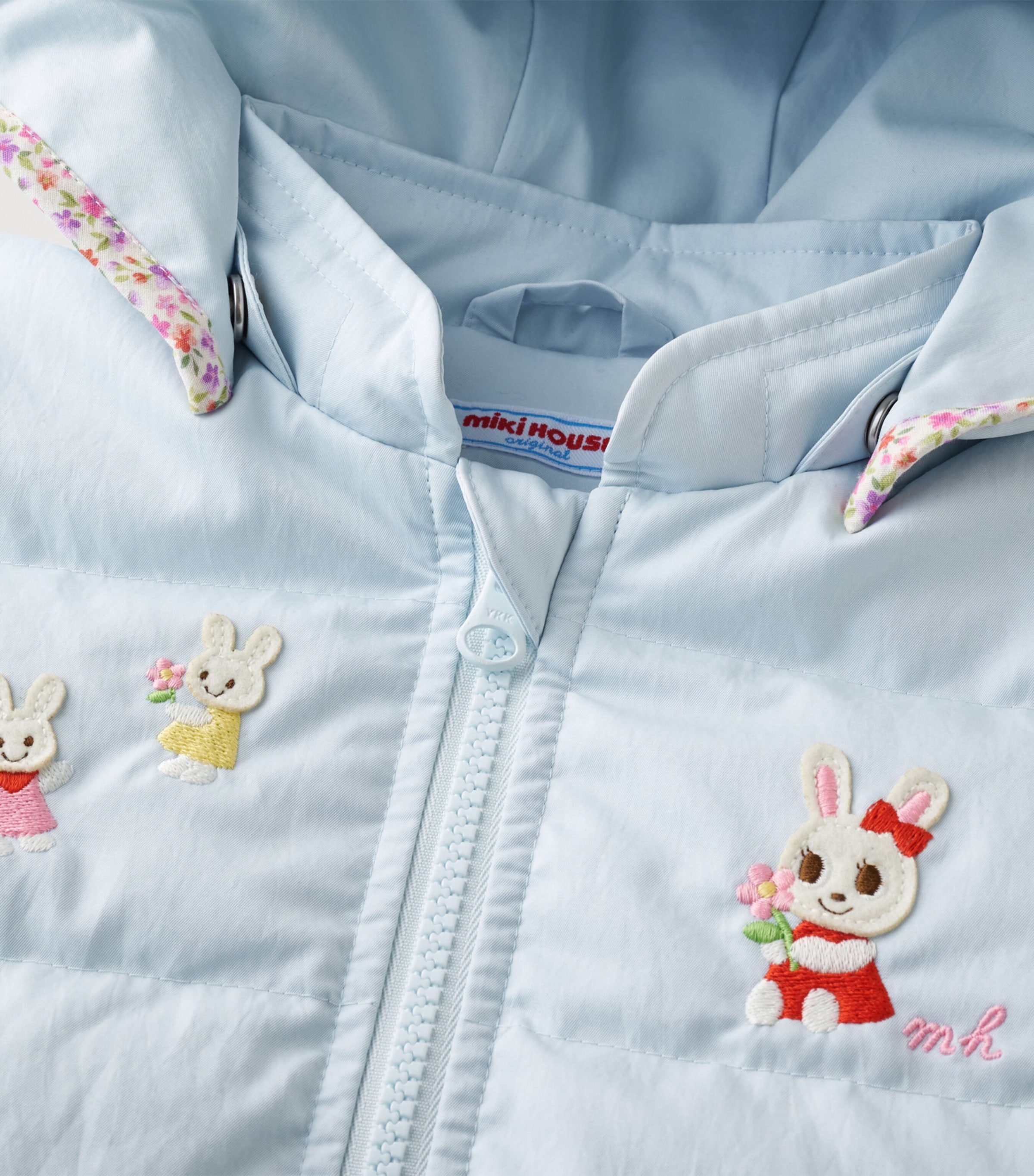 Miki House Down Embroidered Puffer Jacket (12 Months-7 Years) Image 4