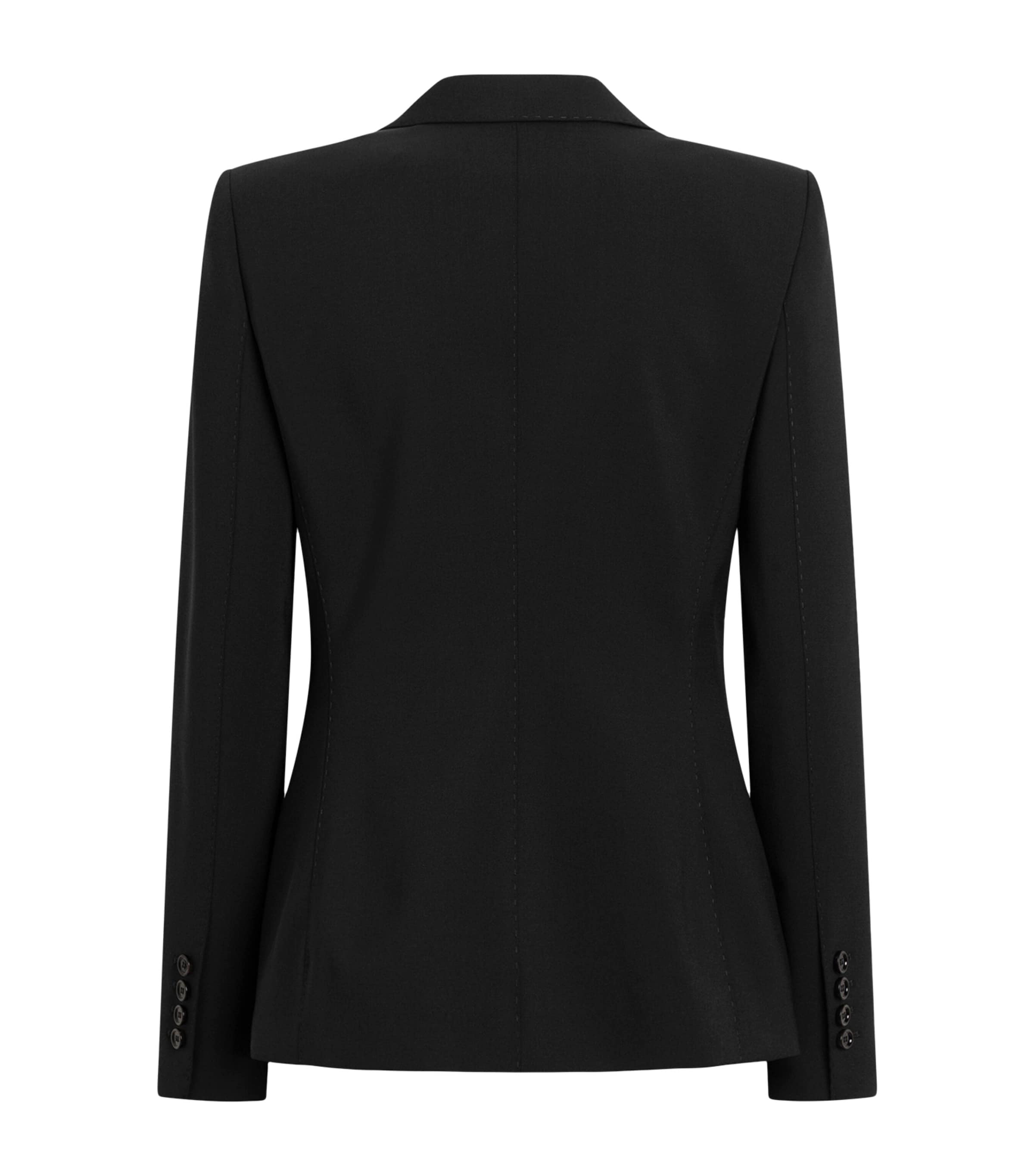 Dolce&Gabbana Womens Wool-Blend Blazer Black Image 2