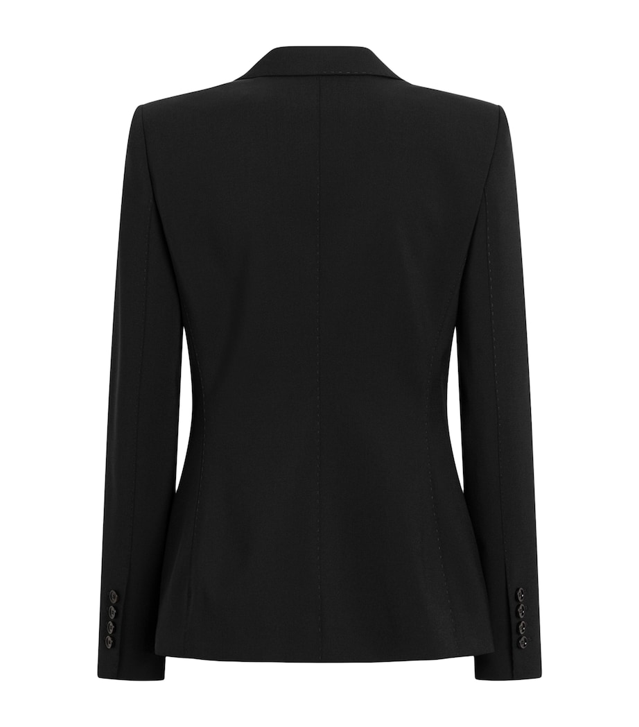 Dolce&Gabbana Womens Wool-Blend Blazer Black Image 2
