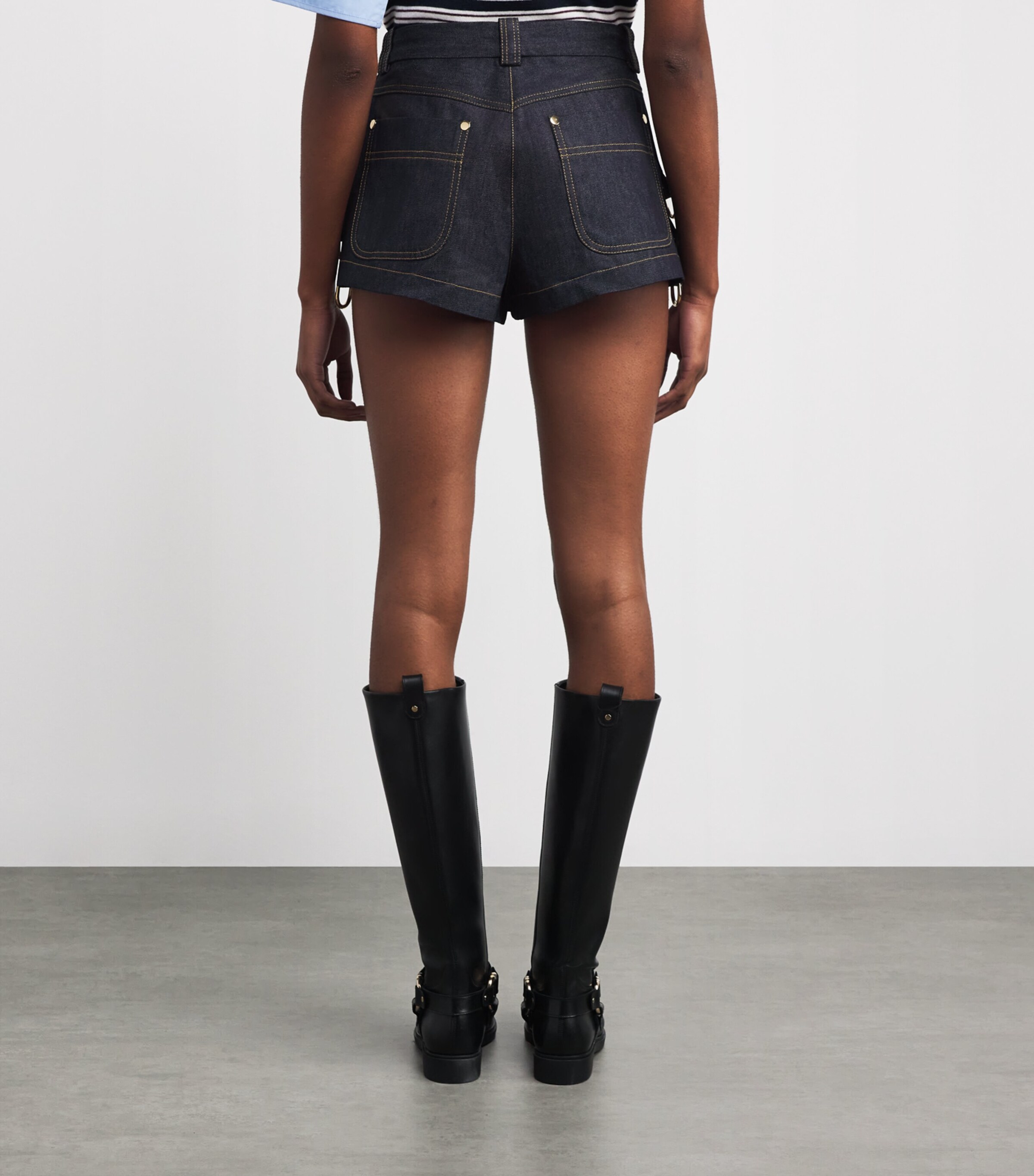 Denim Shorts DEEP BLUE Image 4