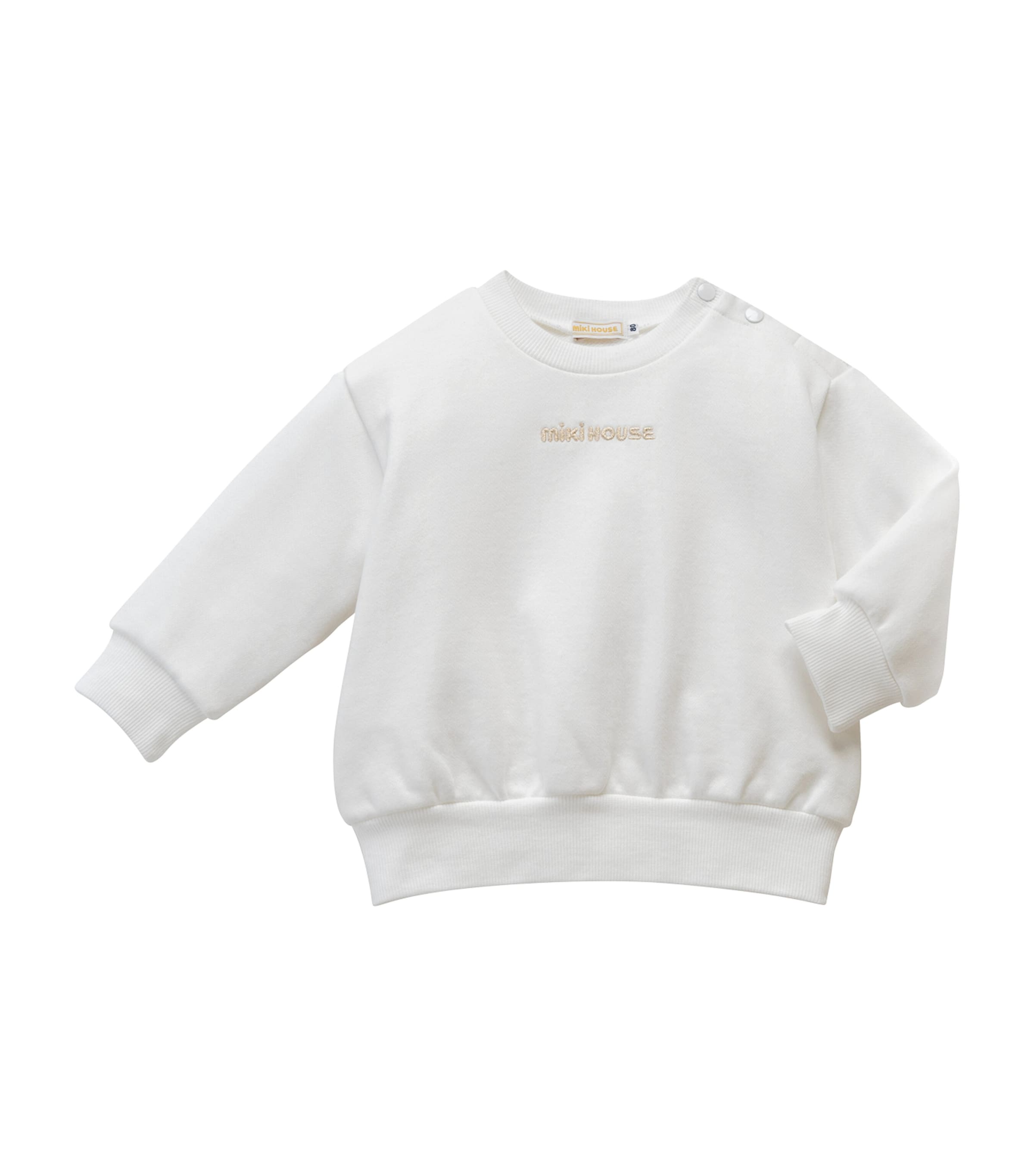 Miki House Kids' Logo Sweatshirt In White