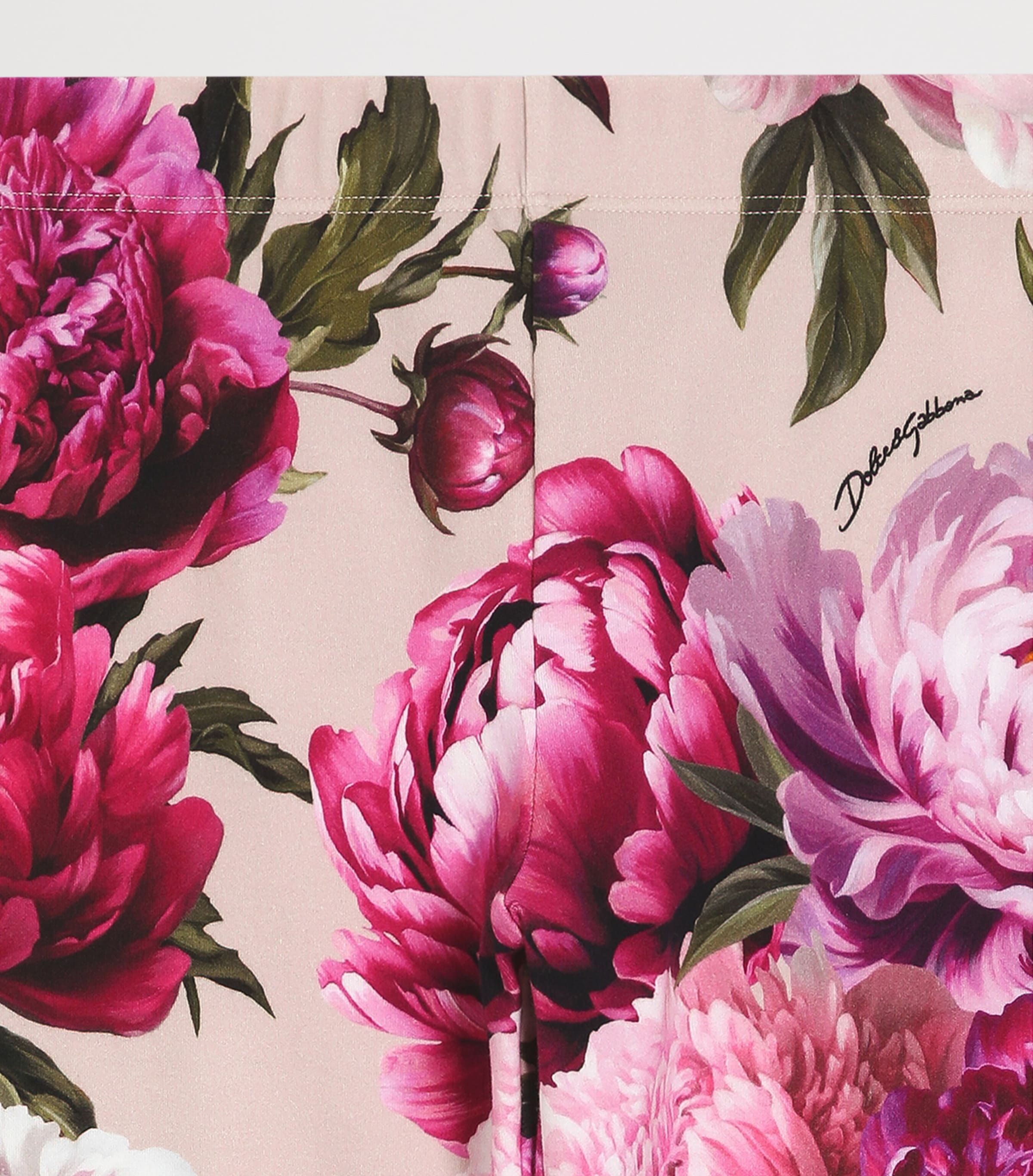 Dolce&Gabbana Kids Stretch-Cotton Peony Print Leggings (8-12+ Years) — foto 4