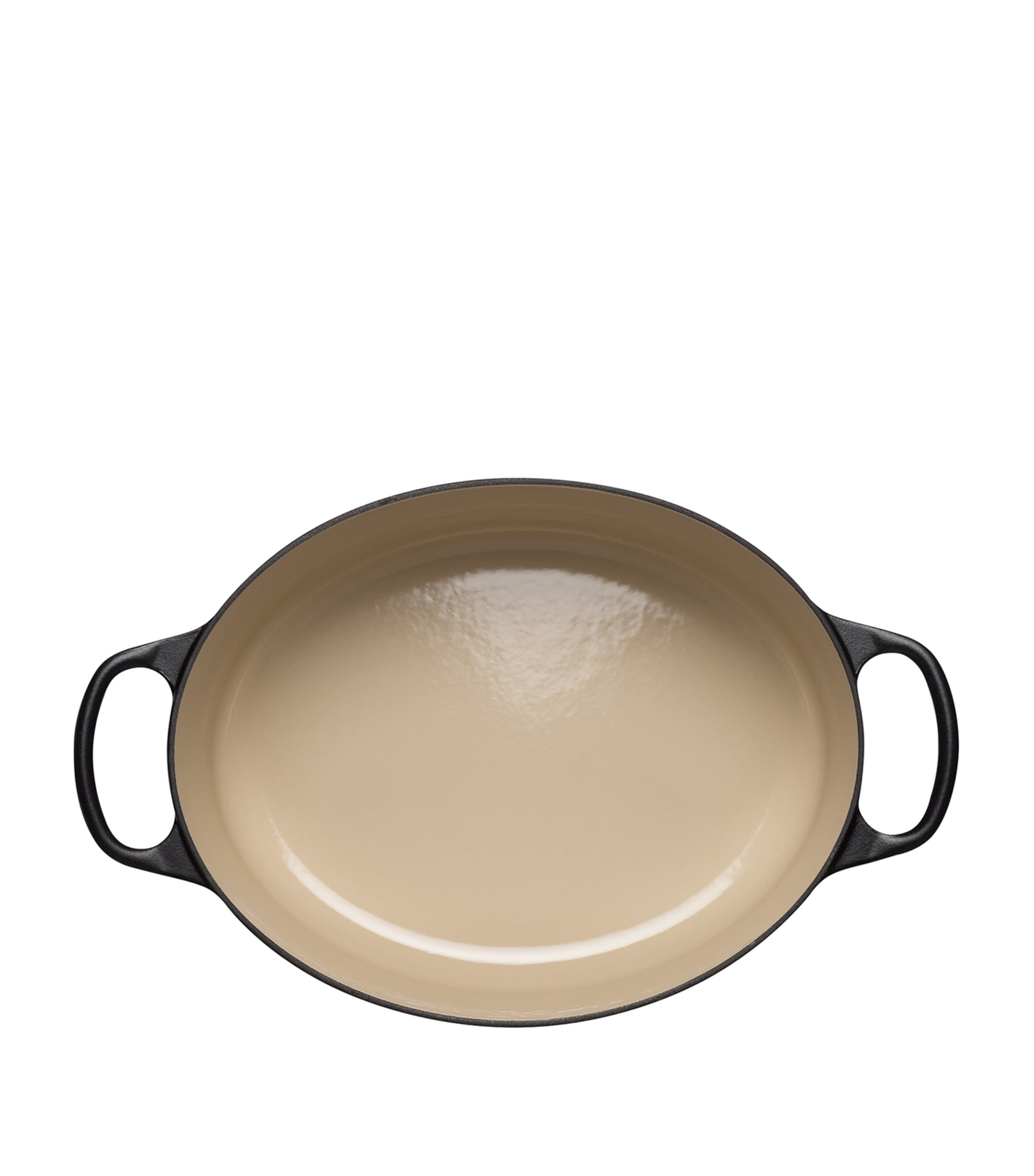 Cast Iron Oval Casserole Dish (29cm) BLACK Image 2