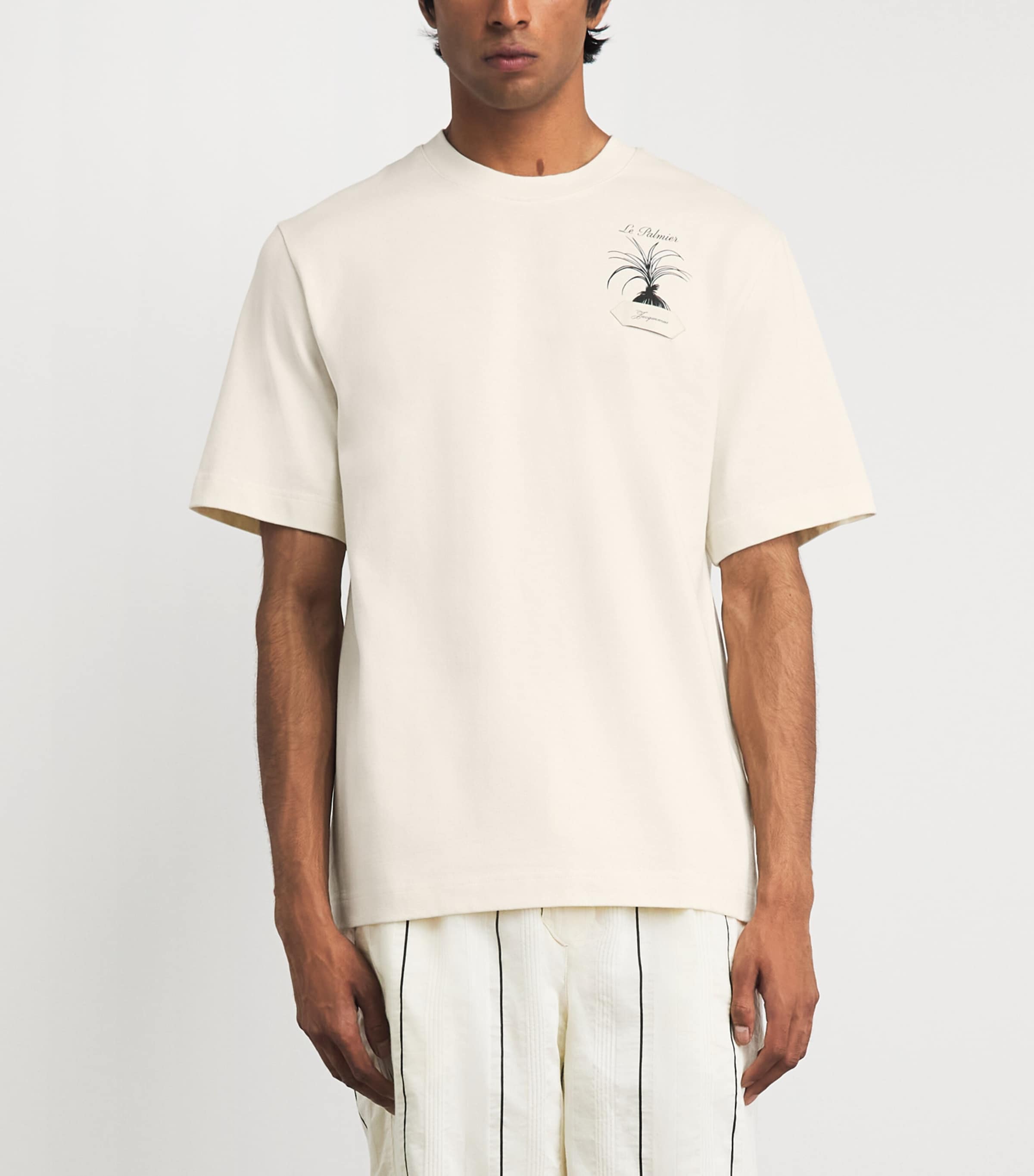 Jacquemus Mens Cotton Palmier T-Shirt Plmr Prnt/clsn Image 4