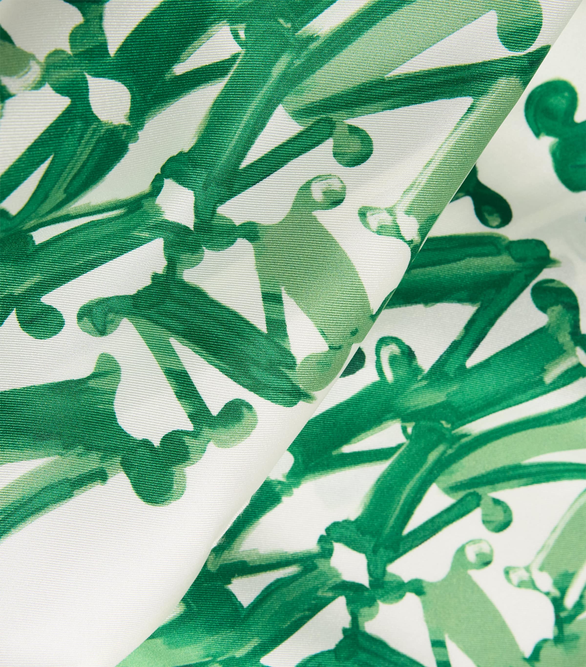 Silk Monogram Print Shirt EMERALD Image 5