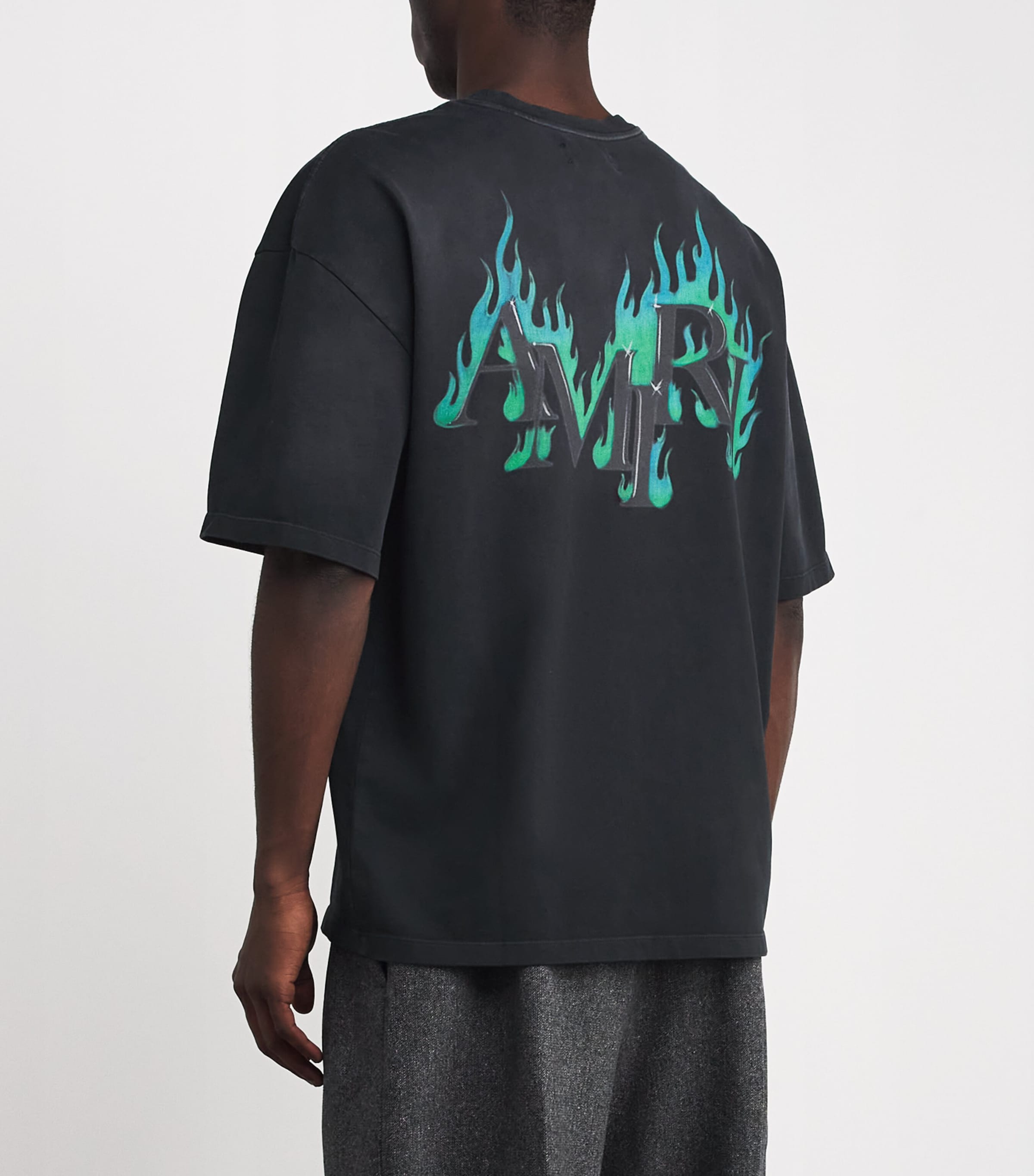 Cotton Flame Logo T-Shirt BLACK Image 4