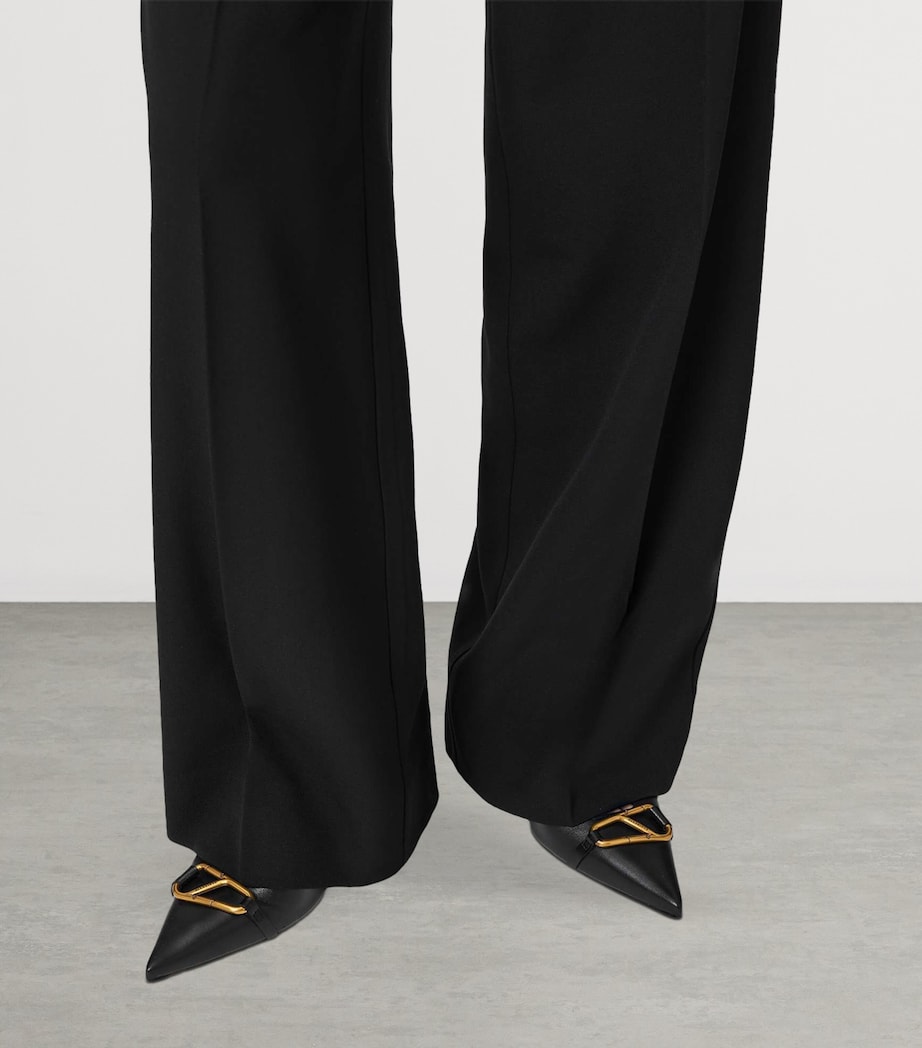 AllSaints Calfskin Hera Slingback Pumps 55 Black Image 2