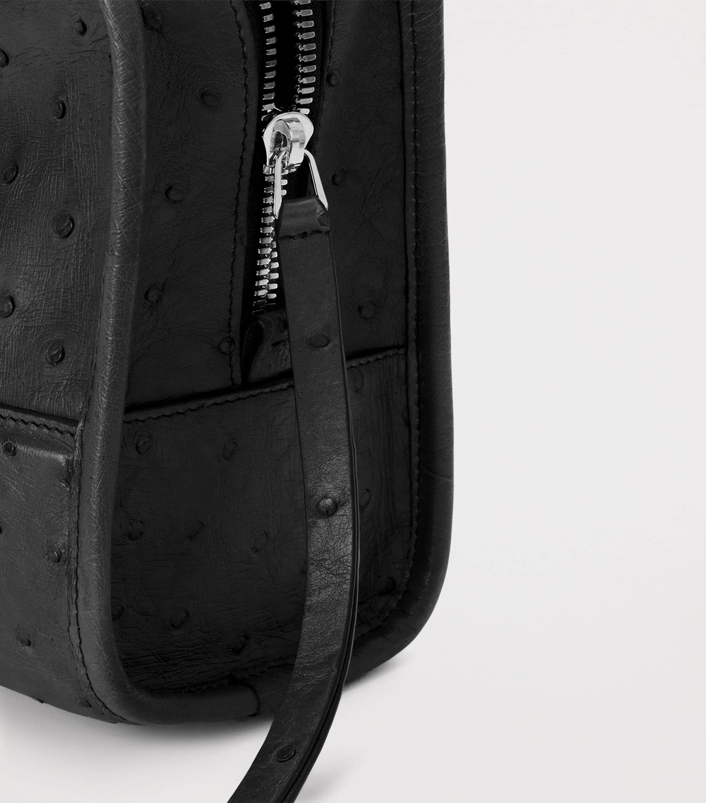 LOEWE Small Ostrich Leather Amazona 180 Top-Handle Bag Black Image 9