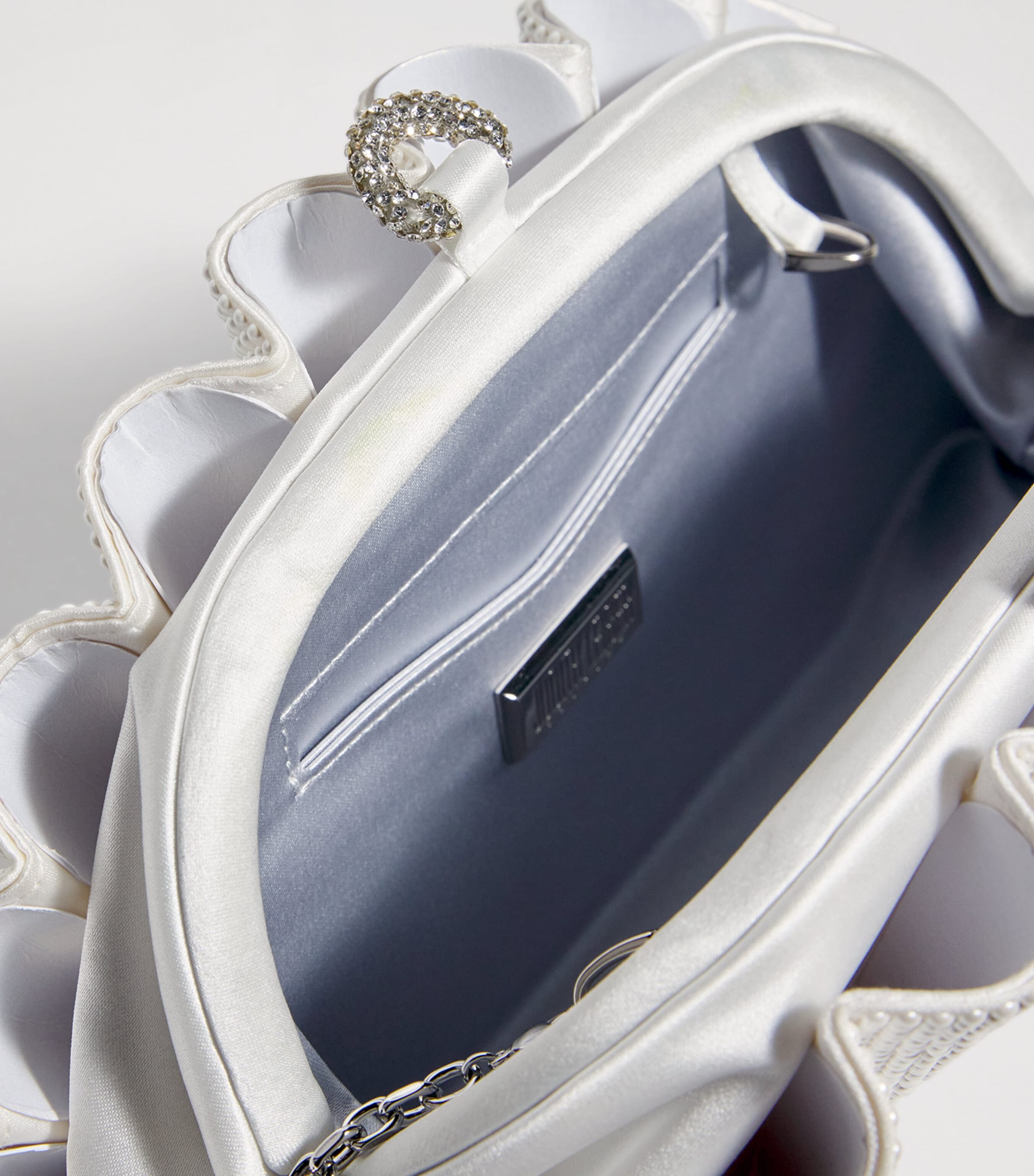 Satin Pearlised Origami Fan Clutch Bag SPEAR Image 4