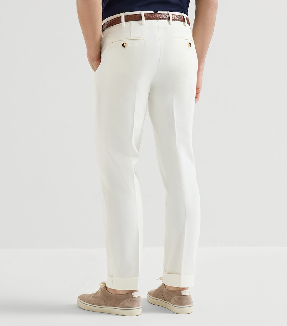 Brunello Cucinelli Mens Cotton-Virgin Wool Trousers Image 3