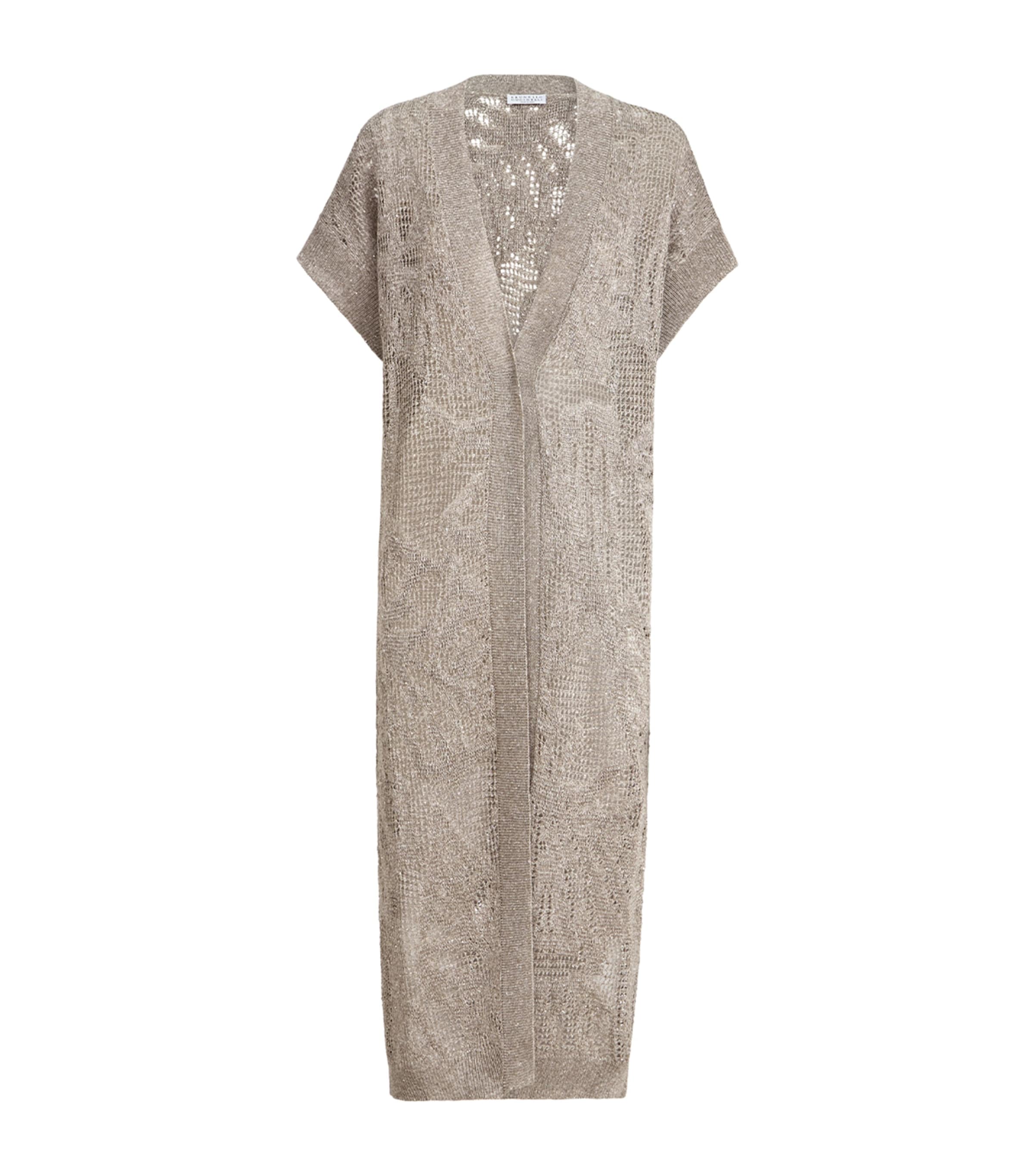 Brunello Cucinelli Womens Water Lilies Long Cardigan Image 1