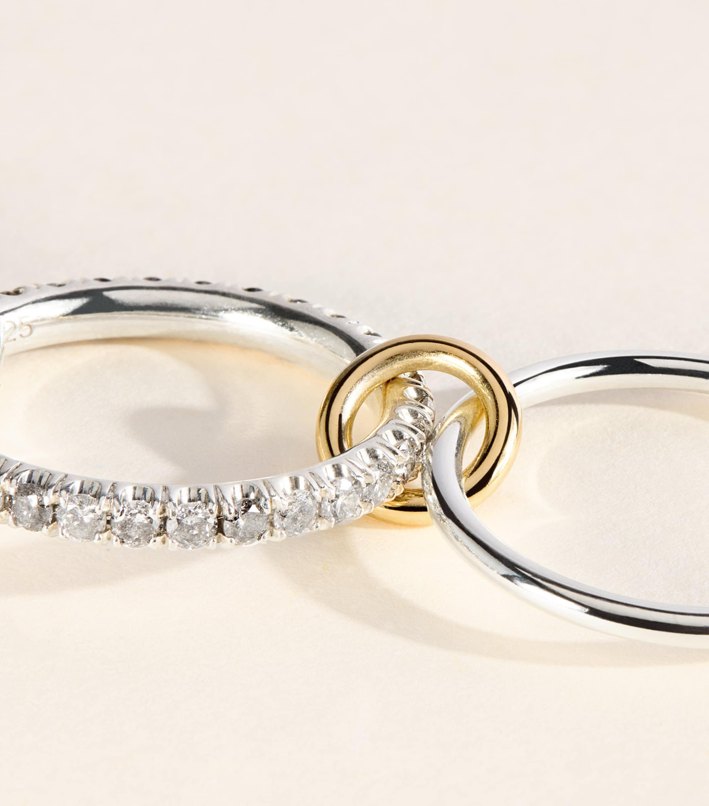 Spinelli Kilcollin Sterling Silver, Yellow Gold and Diamond Petunia Ring Sterling Silver Image 4