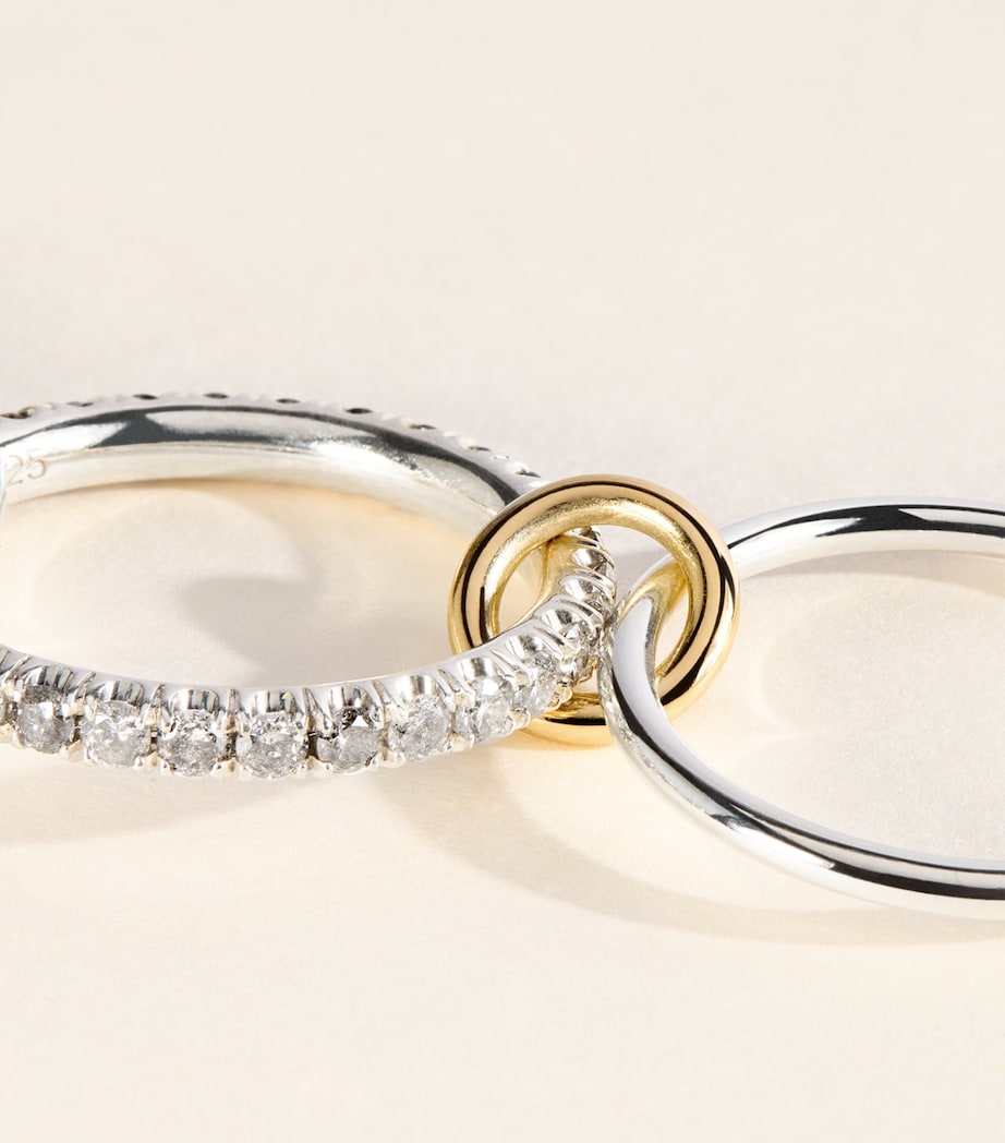 Spinelli Kilcollin Sterling Silver, Yellow Gold and Diamond Petunia Ring Sterling Silver Image 4