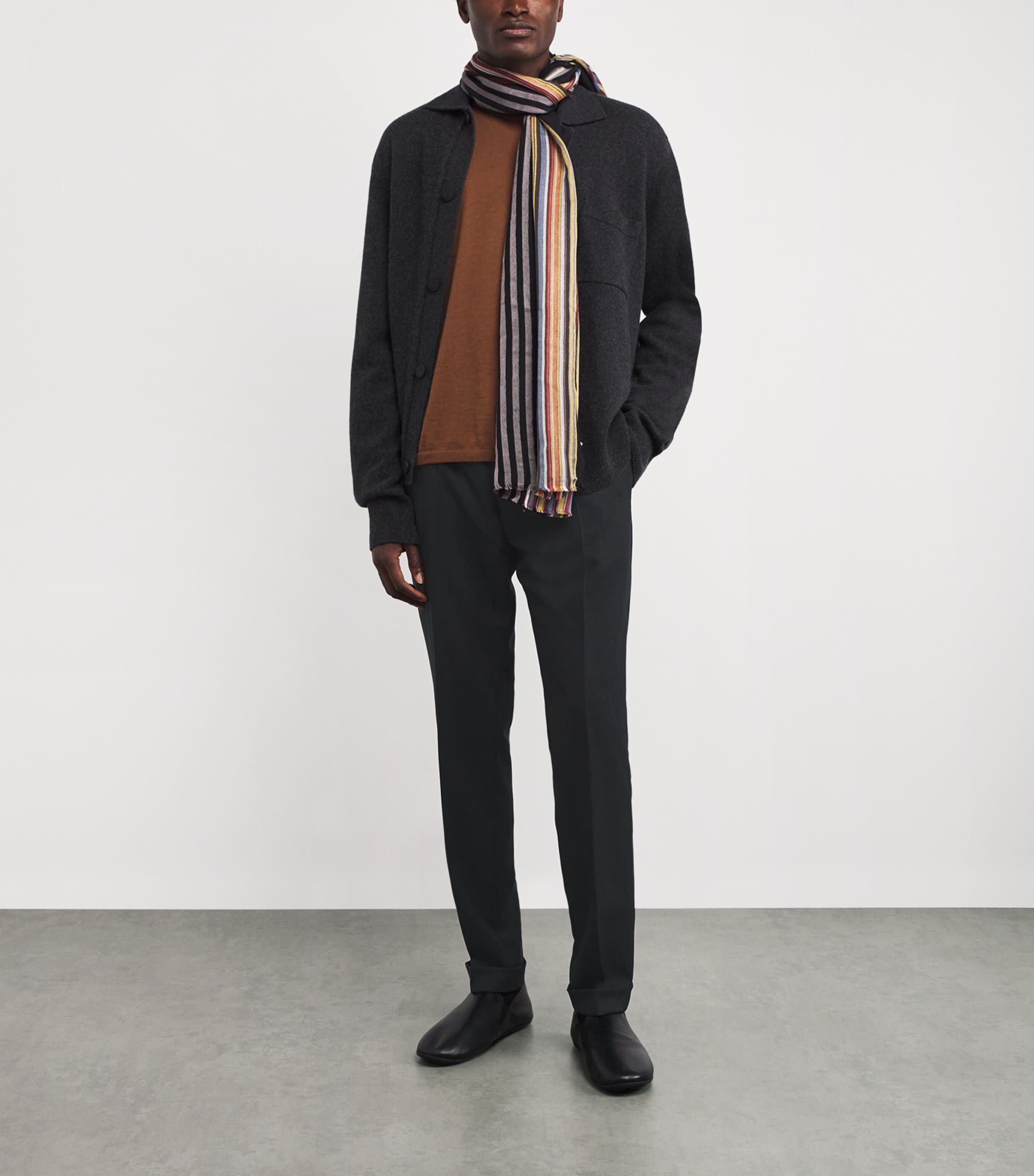 Wool Drawstring Trousers 76_SLATE Image 2