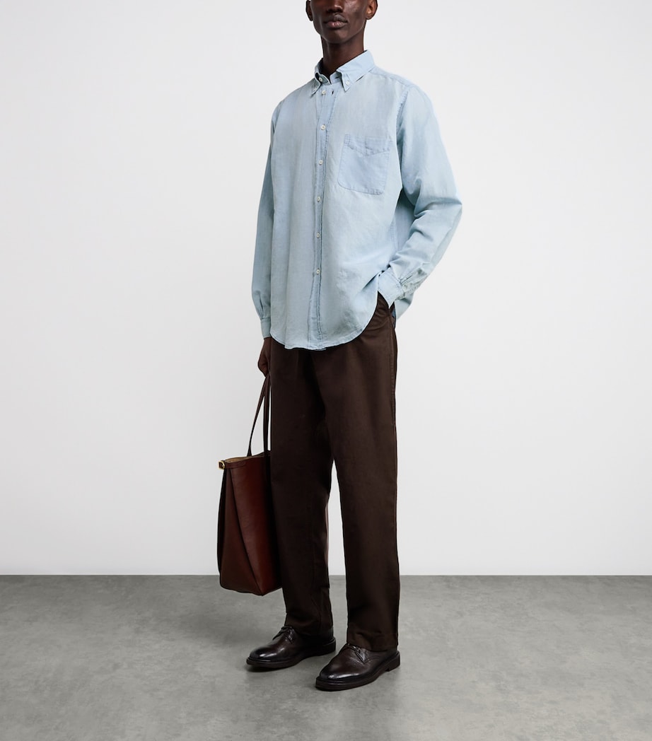 Denim Button-Down Shirt 110 CIELO Image 2