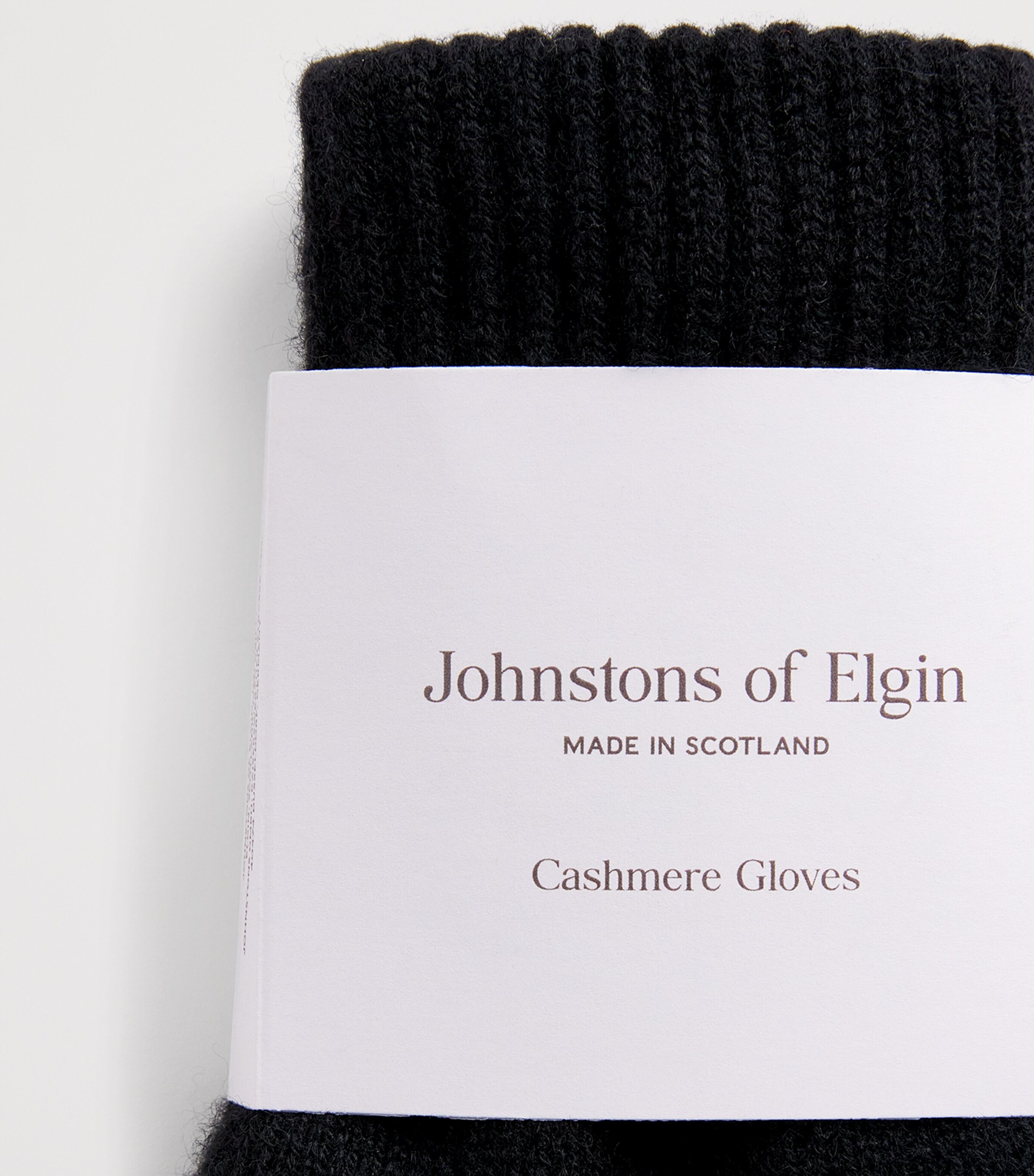 Johnstons Of Elgin Mens Cashmere Gloves Black Image 2