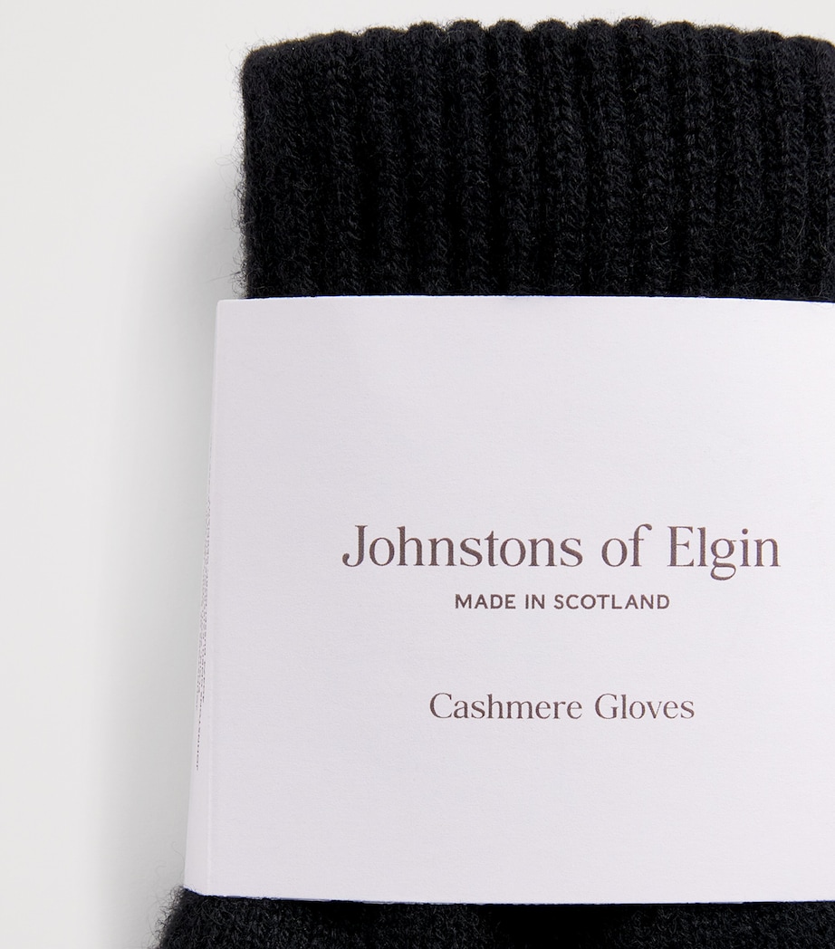 Johnstons Of Elgin Mens Cashmere Gloves Black Image 2