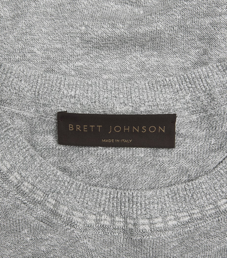 Brett Johnson Mens Linen-Silk T-Shirt Cypress Image 6