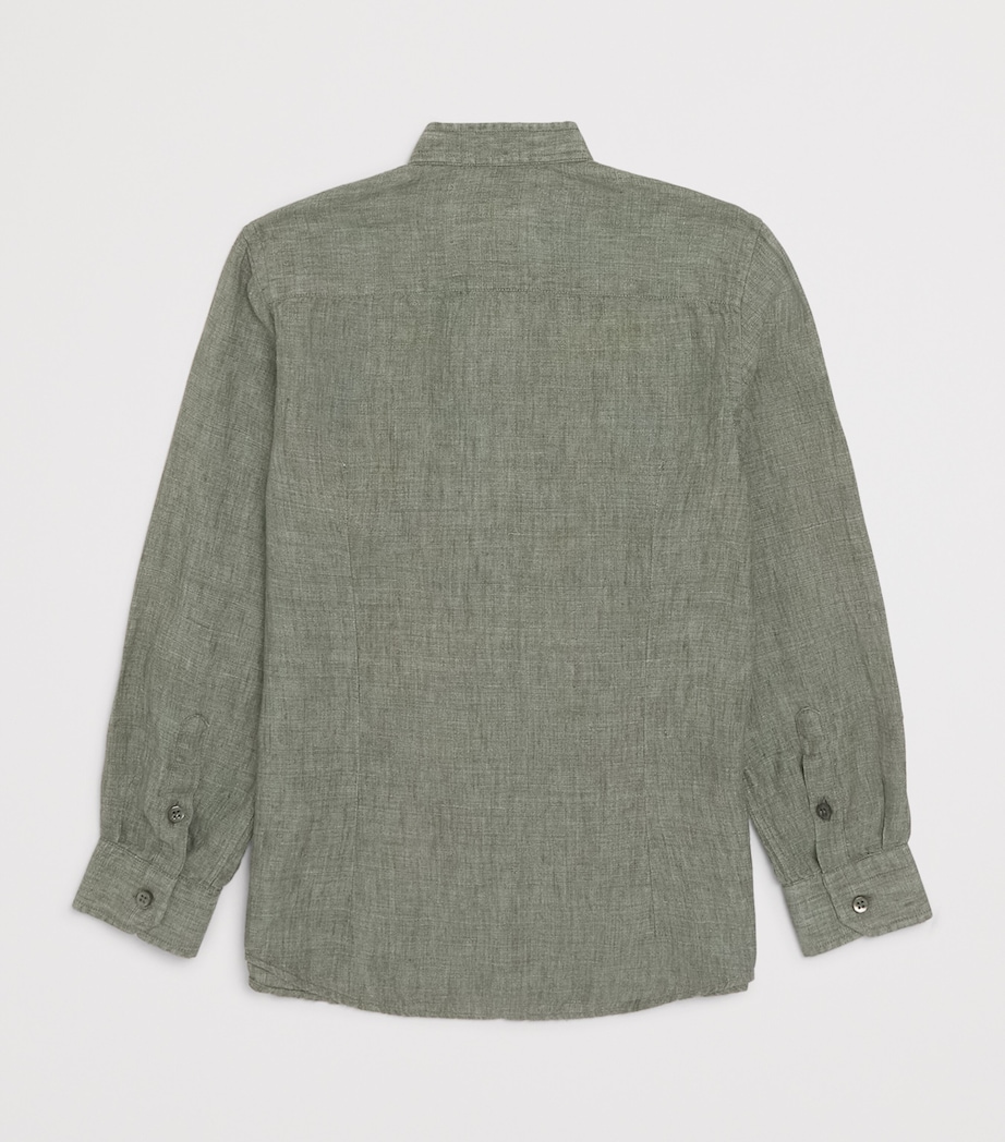 Stefano Ricci Kids Linen Shirt (6-16 Years) C. Green Image 2