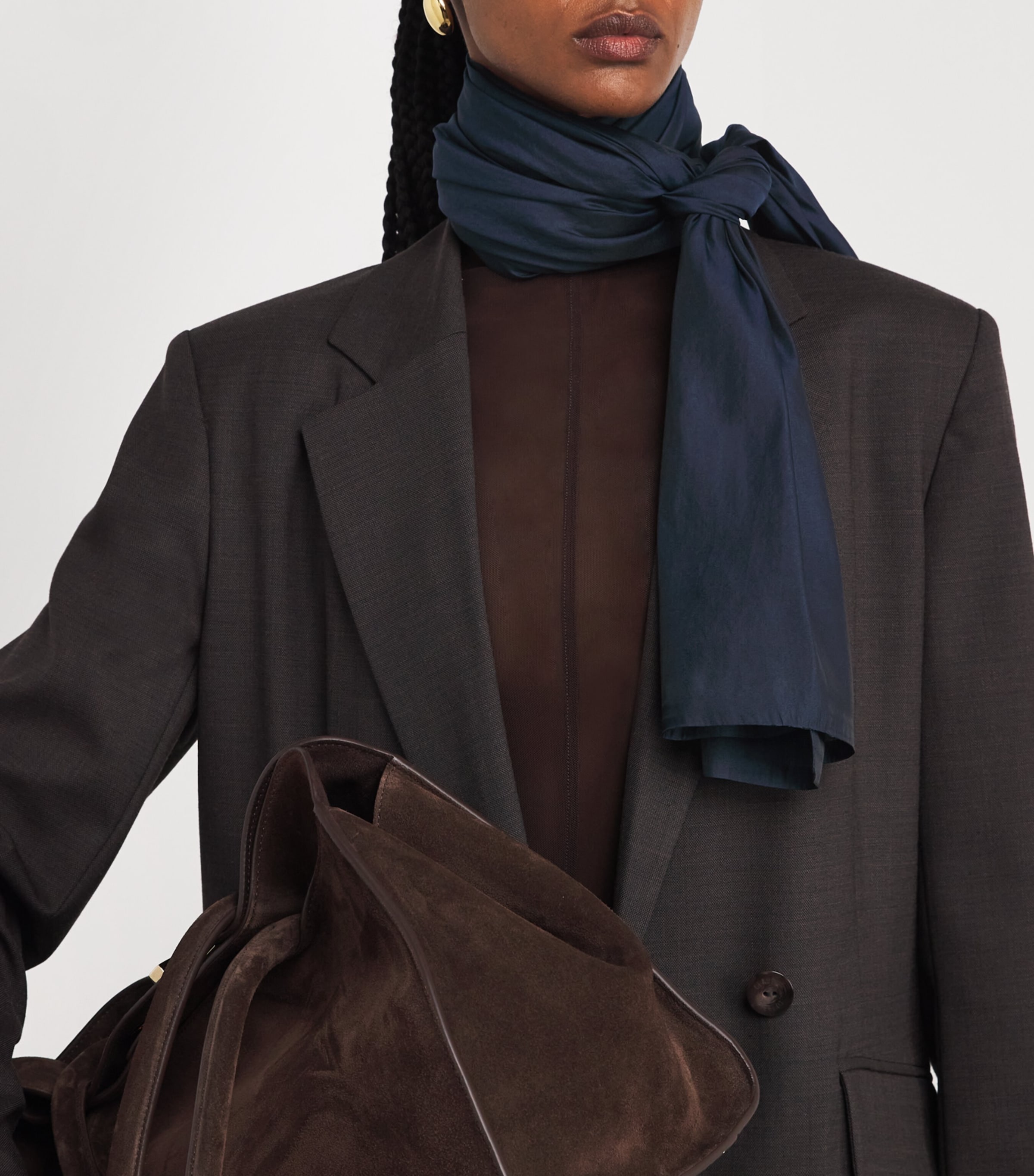 Silk-Blend Organza Scarf ULTRAMARINE Image 2