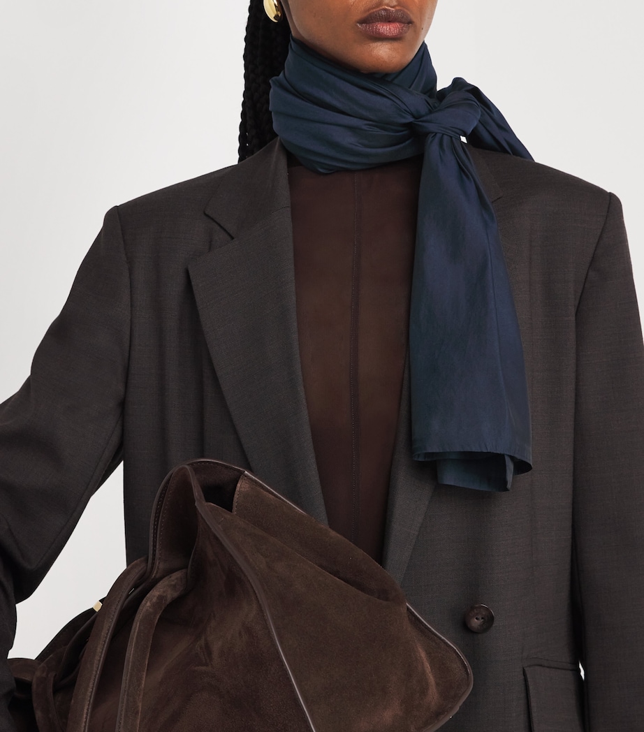 Silk-Blend Organza Scarf ULTRAMARINE Image 2