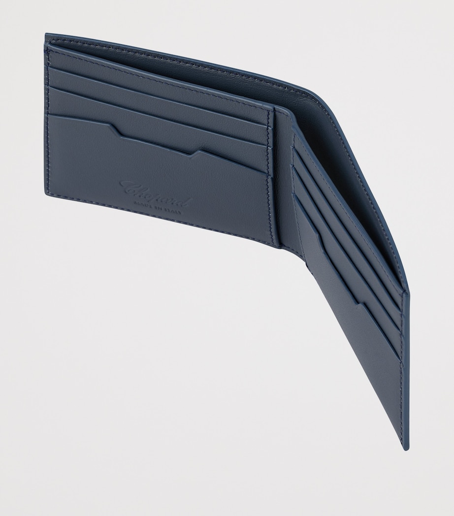 Mini Leather Racing Bifold Wallet BLUE Image 3