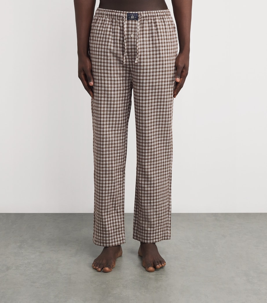 Cotton Flannel Pyjama Bottoms BROWN MULTI Image 3