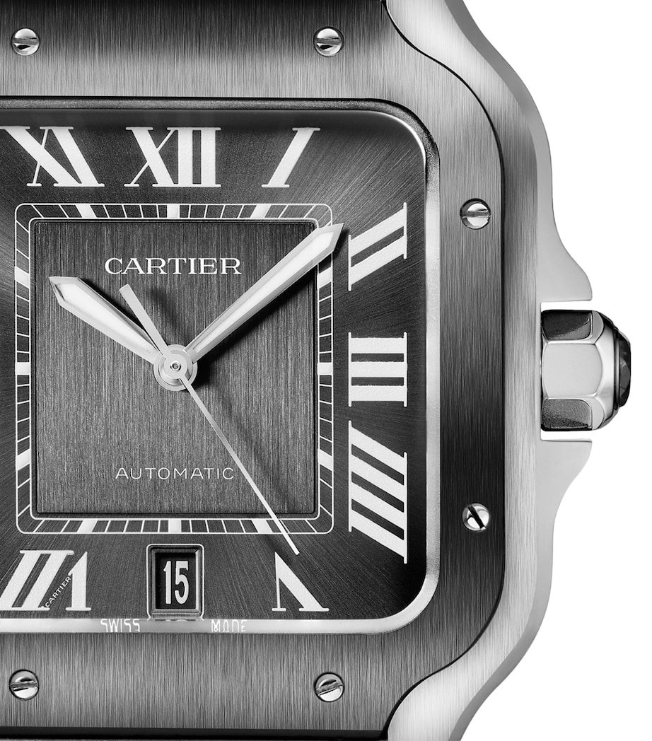 Steel ADLC Santos de Cartier Watch 39.8mm GREY Image 7