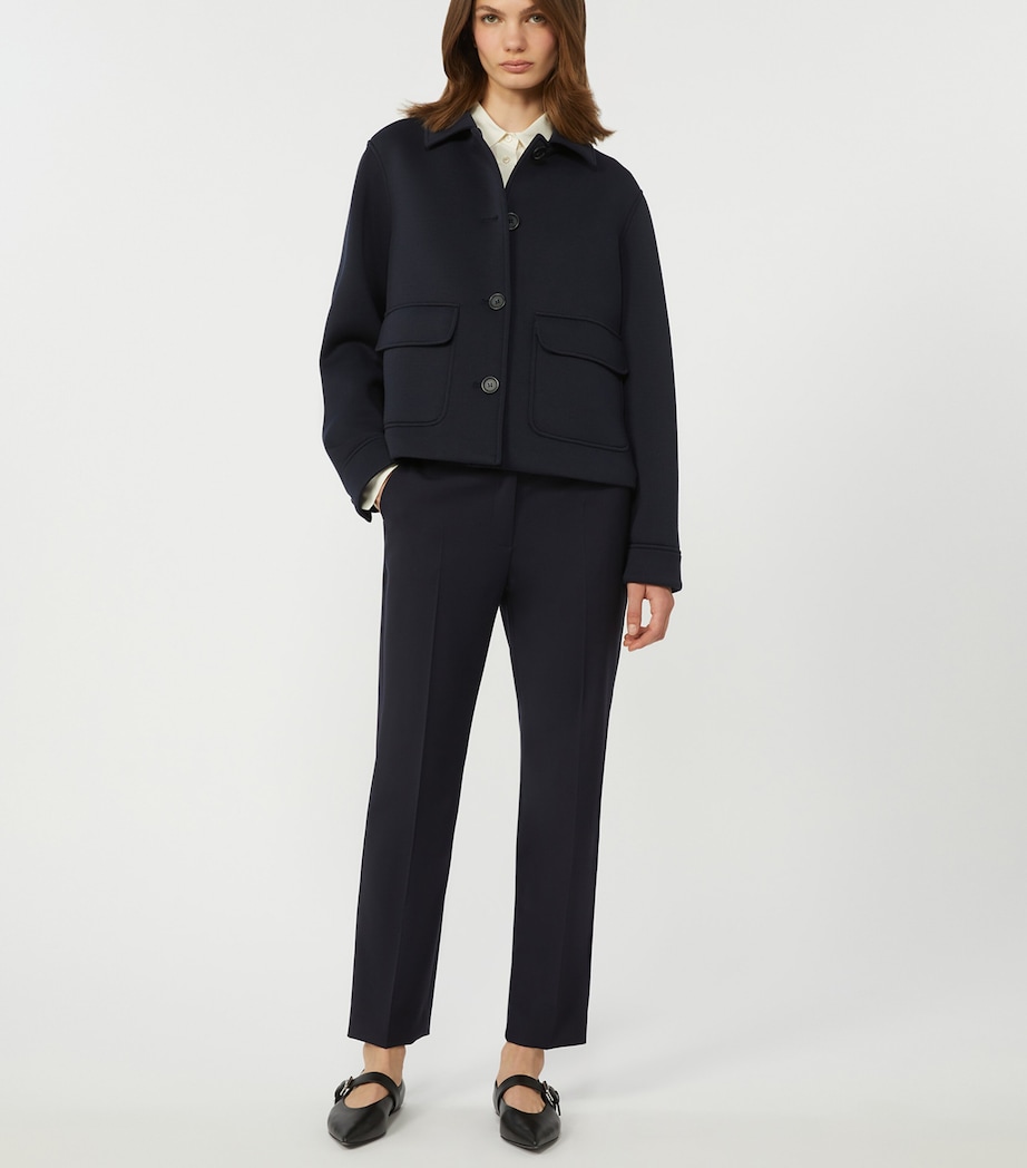 Weekend Max Mara Womens Jersey Twin-Pocket Overshirt Navy Image 4