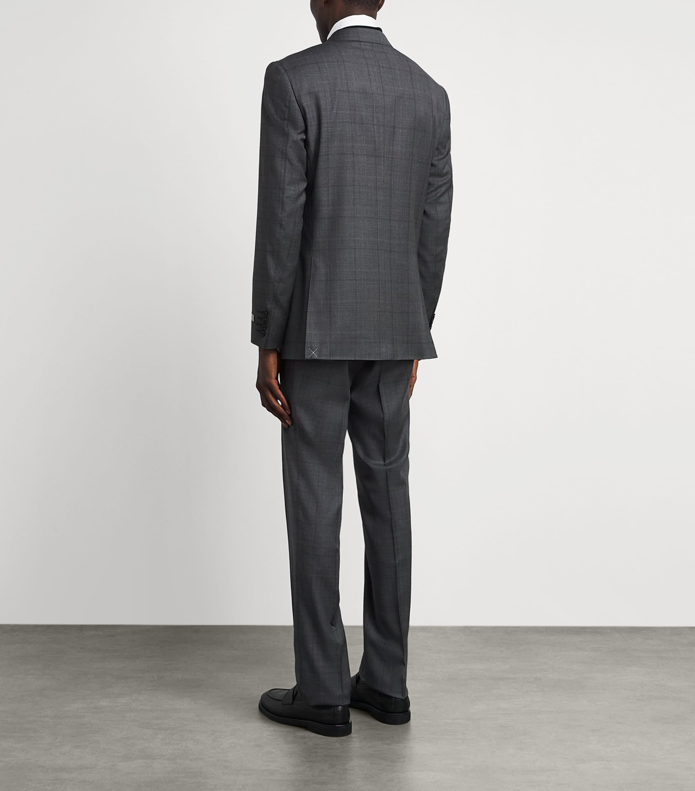 Canali Mens Super 150’s Wool Check 2-Piece Suit Multi Image 5